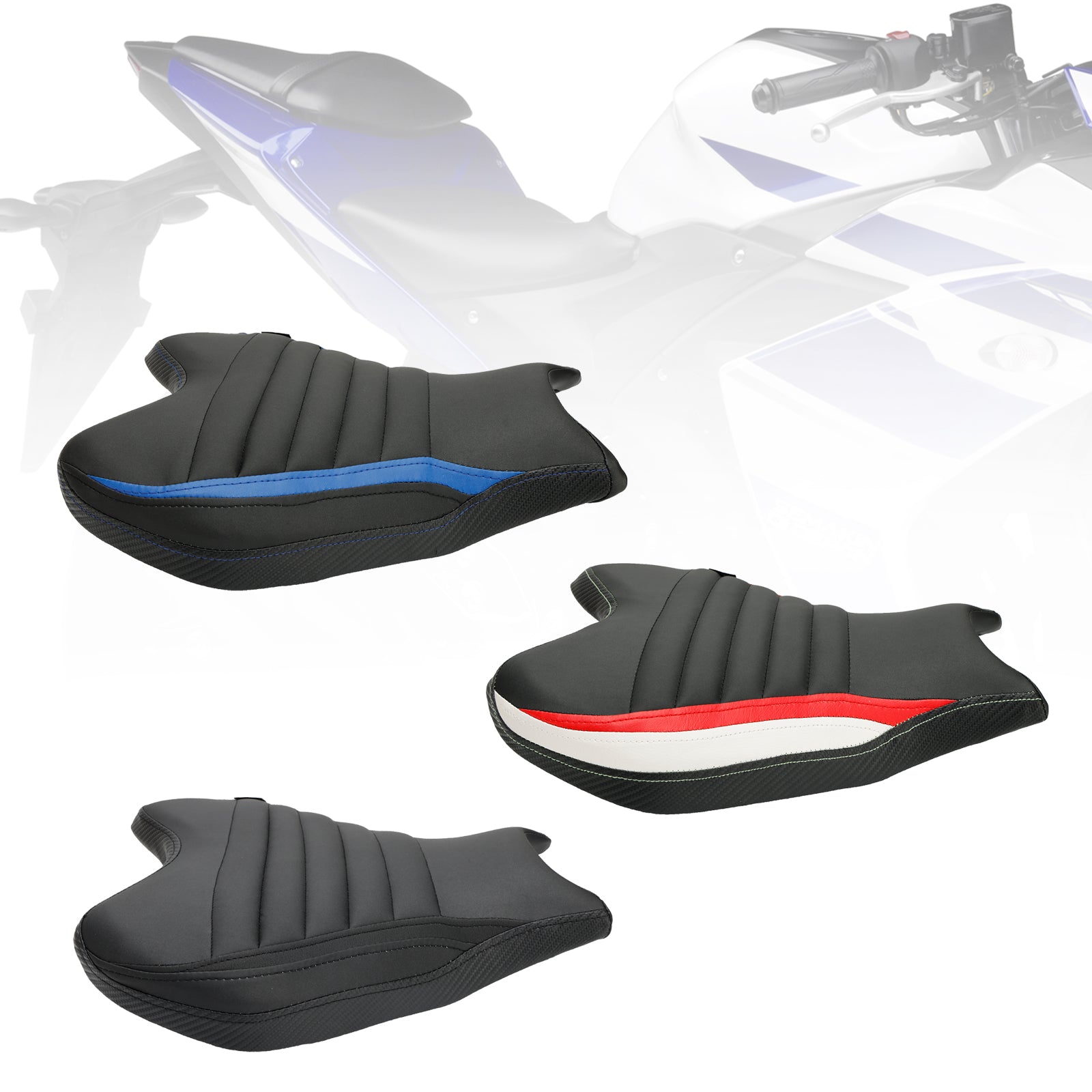 Přední řidič sedadlo Raider Cushion PU Fit for Yamaha YZF-R7 YZF R7 2021-2022 Červená