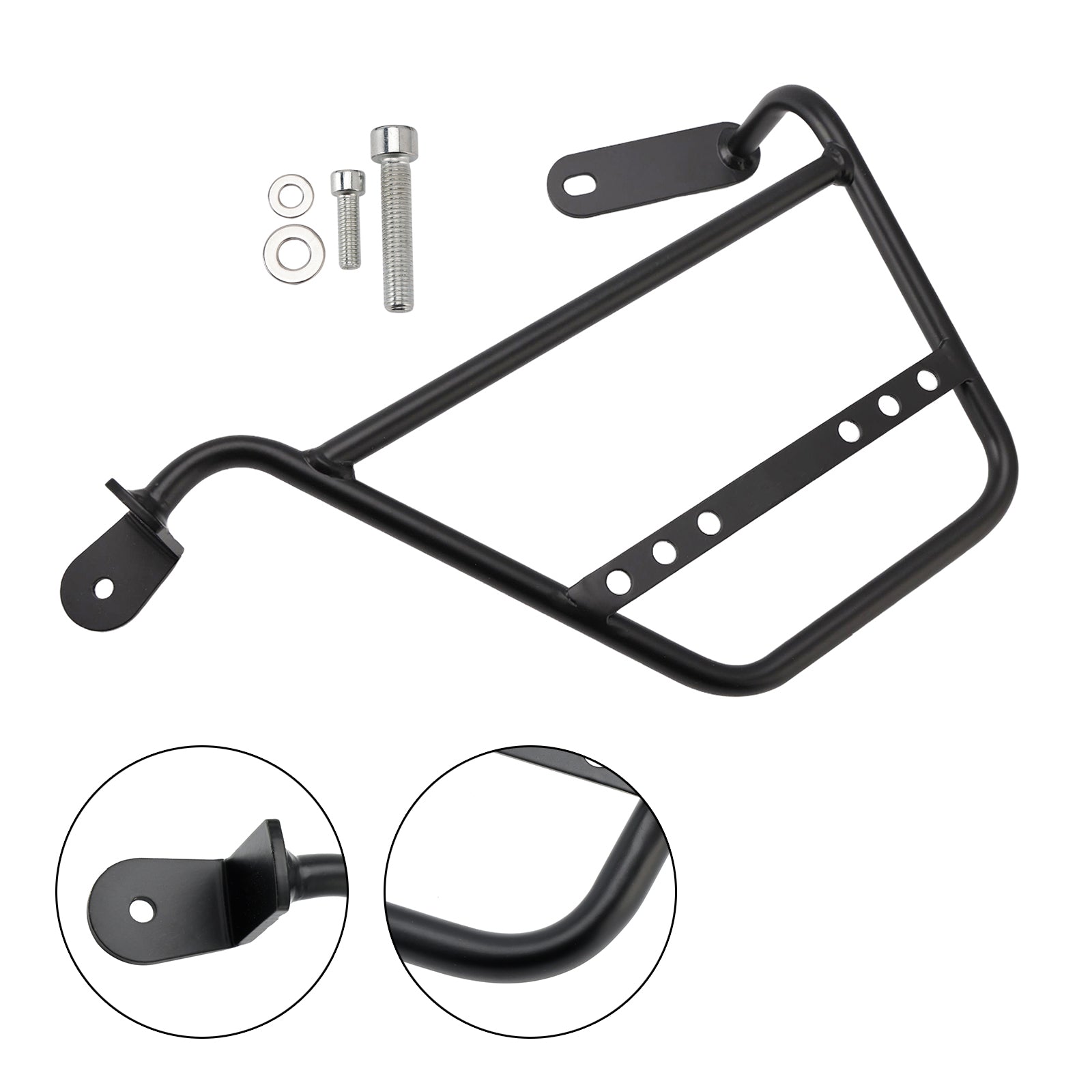 21-24 Guzzi V7 750Cc Luggage Rack Side Saddle Bag Mount Bracket Black Left