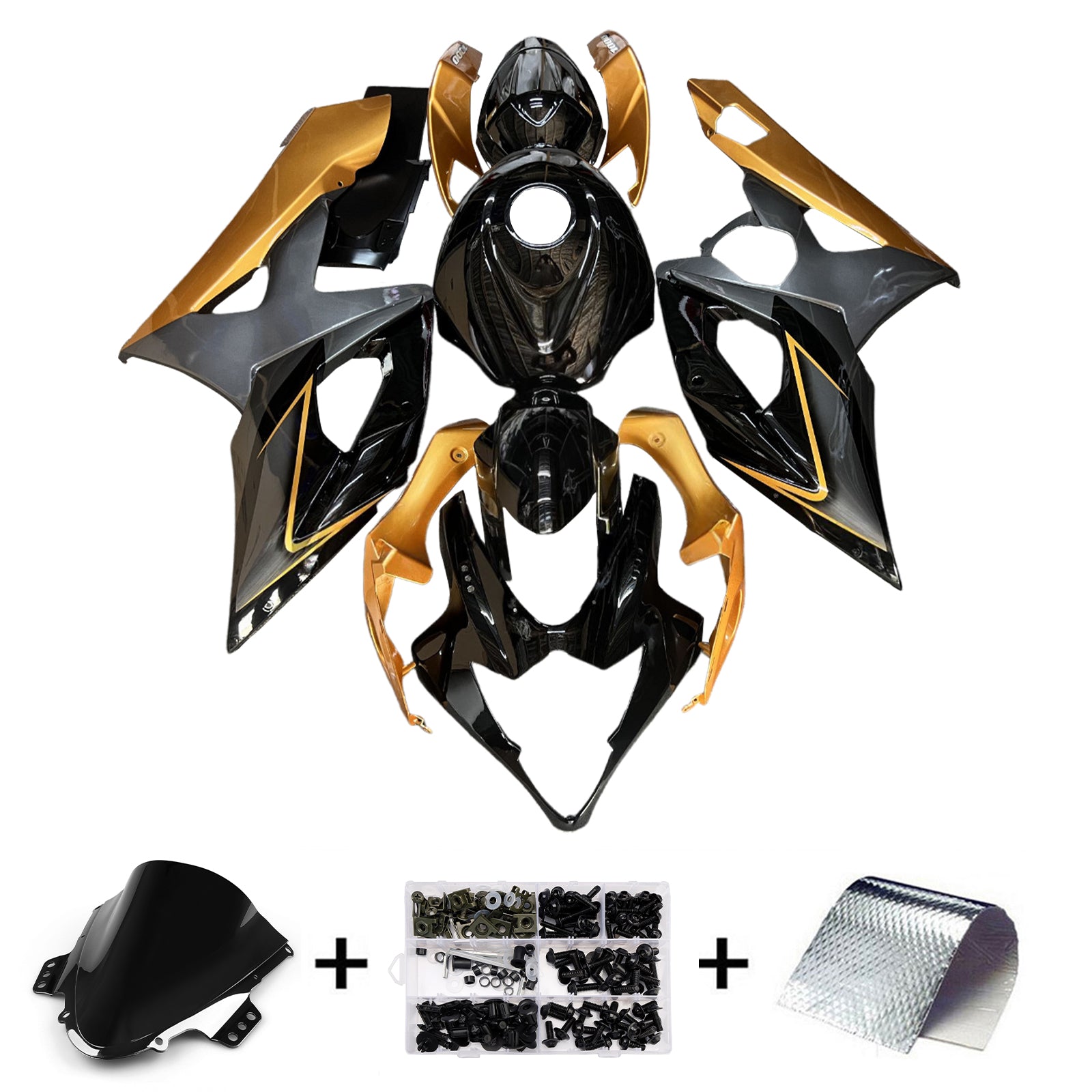 Amotopart 2005-2006 Suzuki GSXR1000 Brown Black Fairing Kit