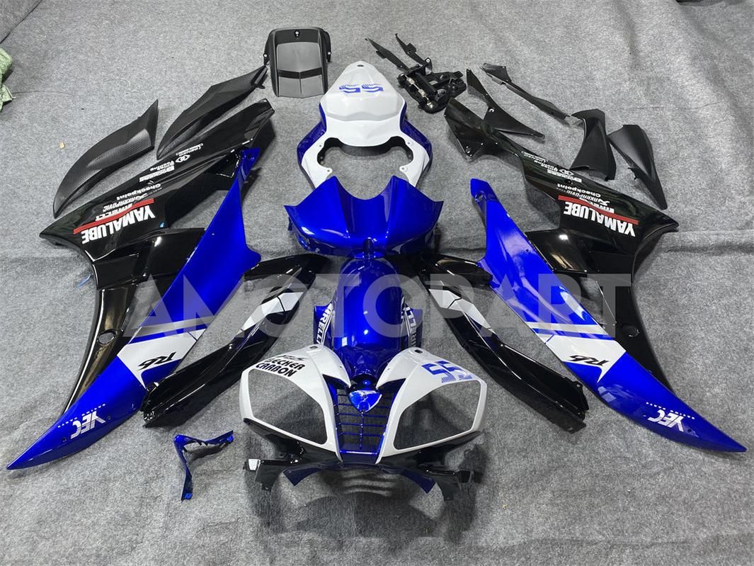 Amotopart ヤマハ YZF 600 R6 2006-2007 ブラック&ブルー フェアリングキット