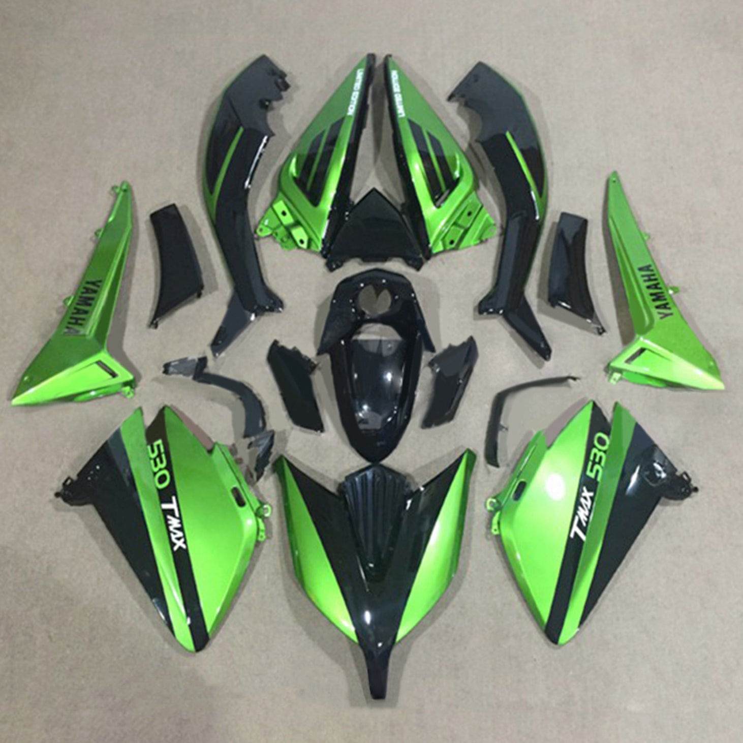 Amotopart 2015-2016 Yamaha T-Max Tmax530 Fairing Green & Black Kit
