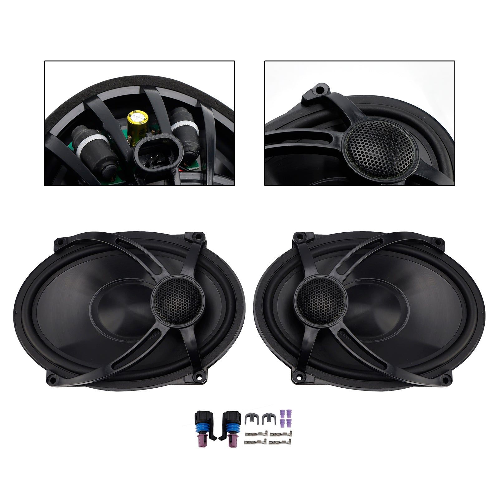 1994-2024 Touring Road Glide Flhr 5"X7" Saddlebag Lid Speakers Black