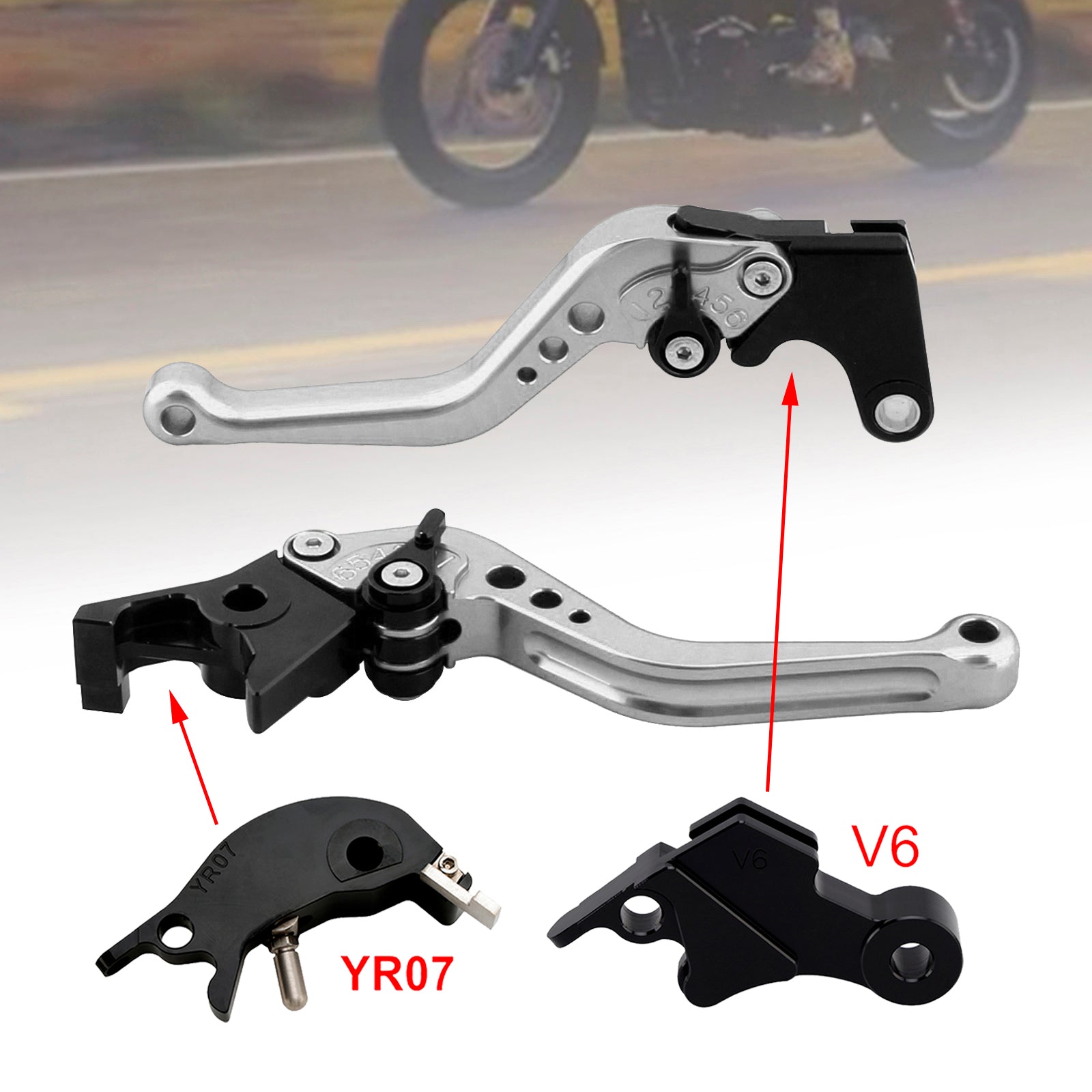 24–25 Yamaha XSR900 XSR900GP MT-09 MT-09SP NEU Kurzkupplungs-Bremshebel