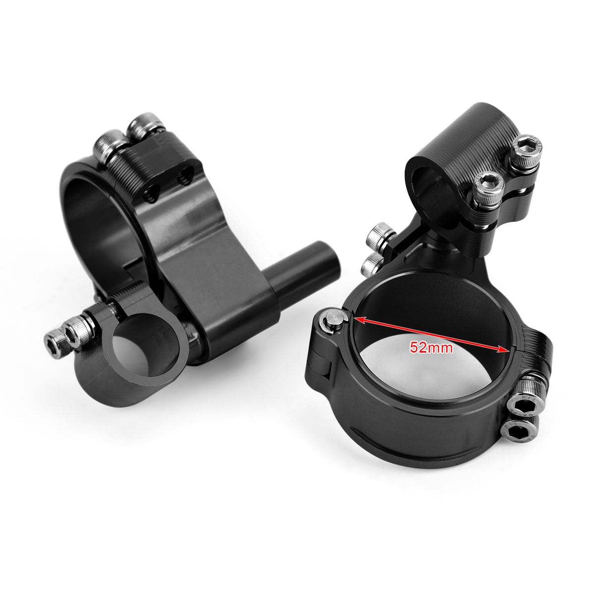 Kit manubrio tubo forcella universale regolabile girevole in billet CNC da 52 mm