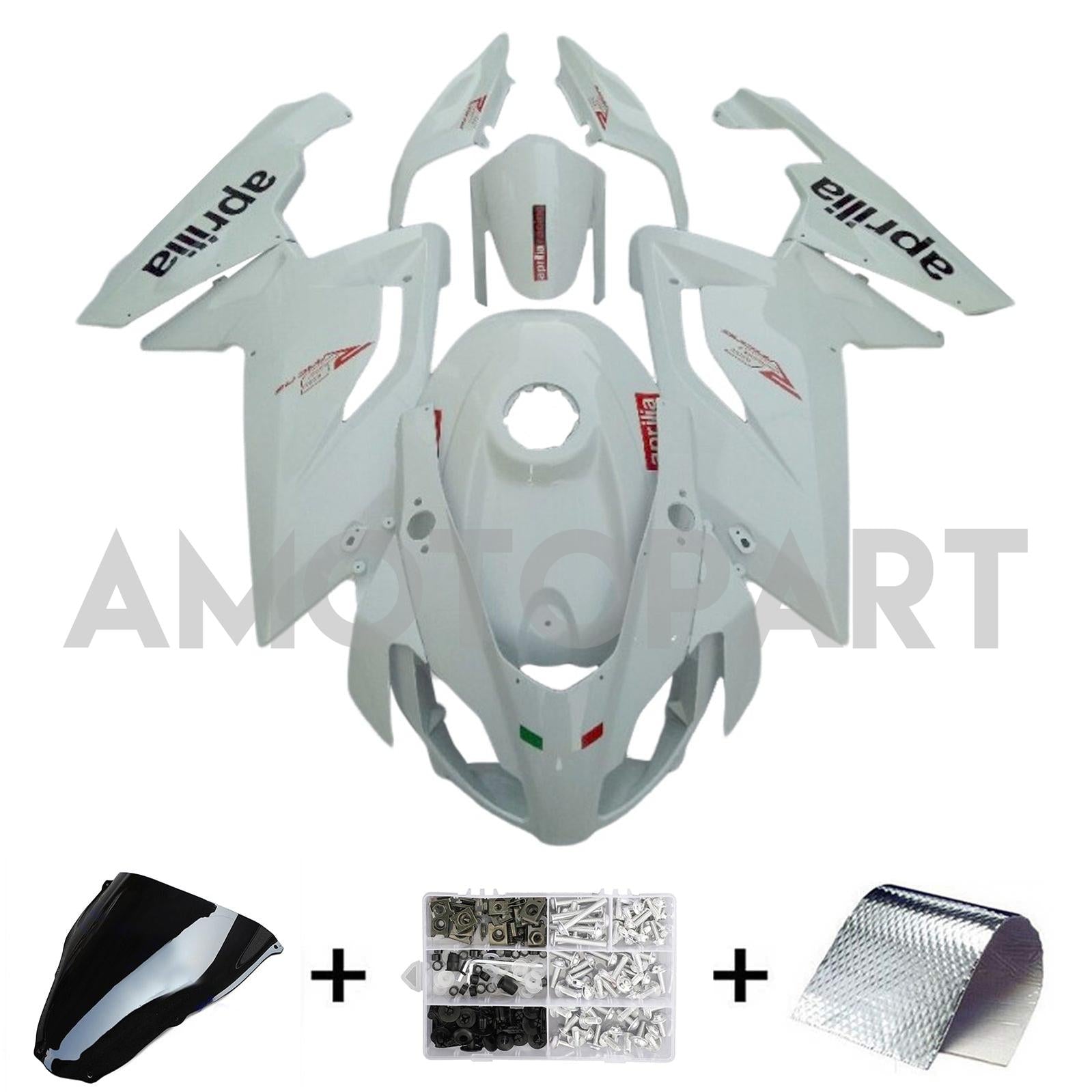 Amotopart 2006-2011 RS125 Kit de carénage blanc Aprilia