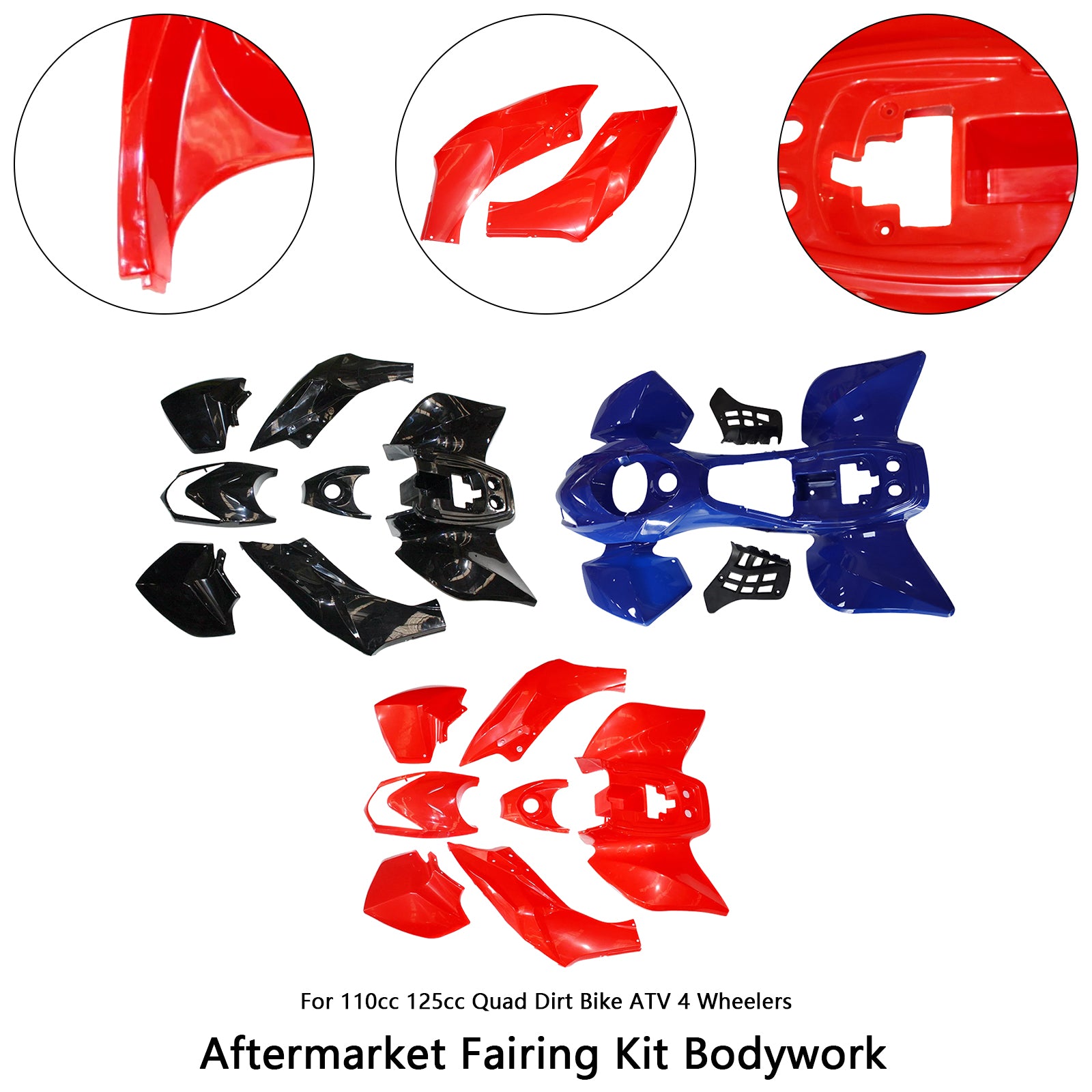 Amotopart For 110cc 125cc Quad Dirt Bike ATV 4 Wheelers Fairing Kit Collection