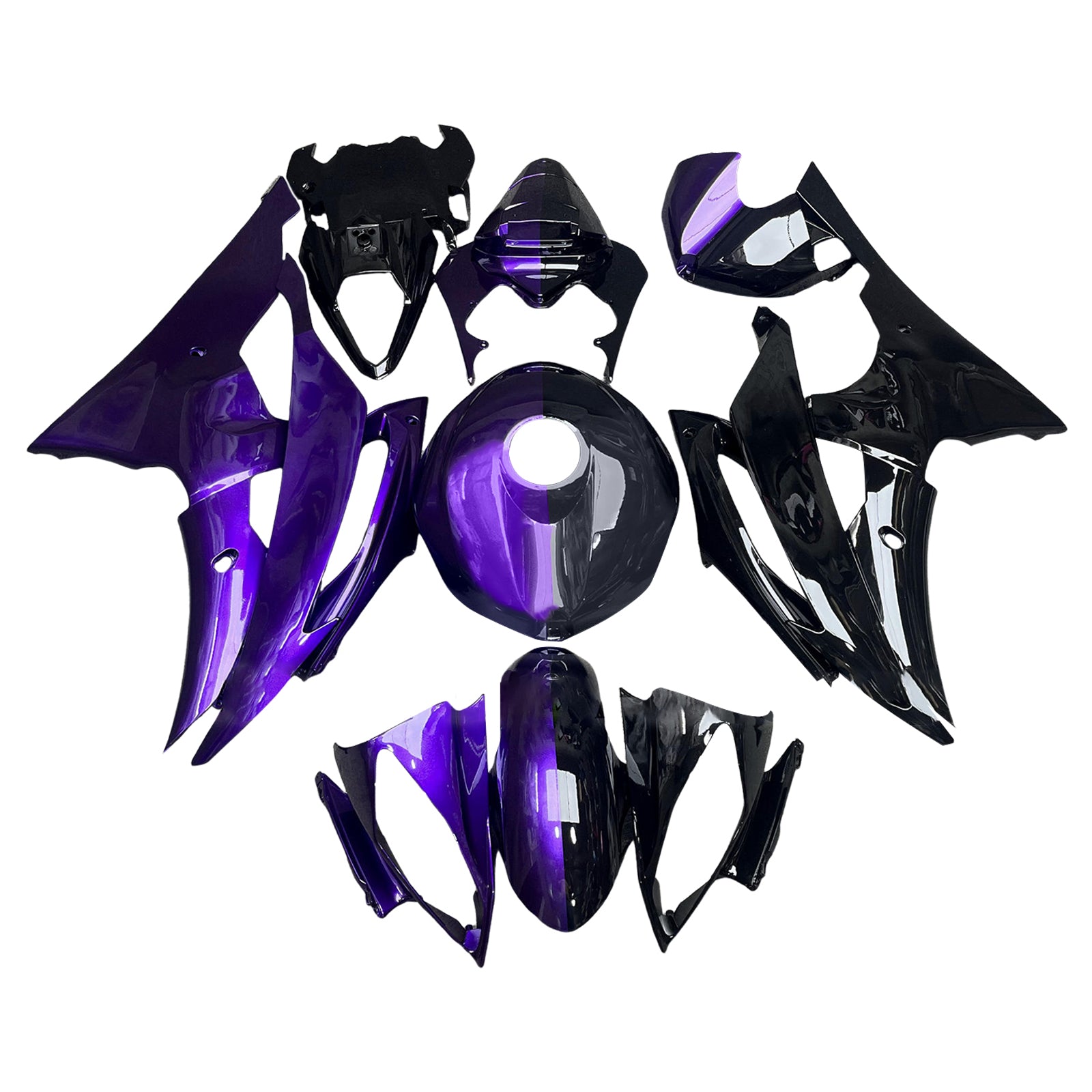 Amotopart 2008-2016 Yamaha YZF-R6 Purple Fairing Kit