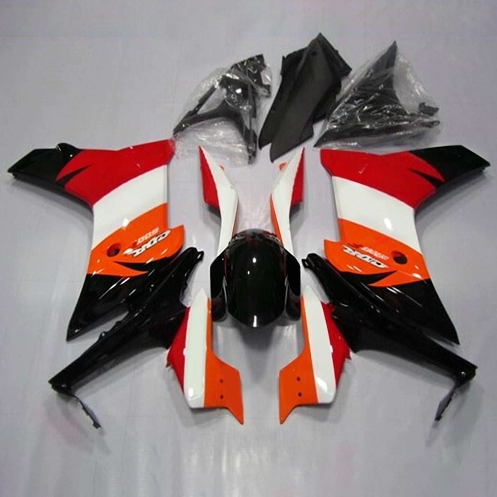 Amotopart 2011-2013 Honda CBR600F hvid/sort/rød kåbesæt
