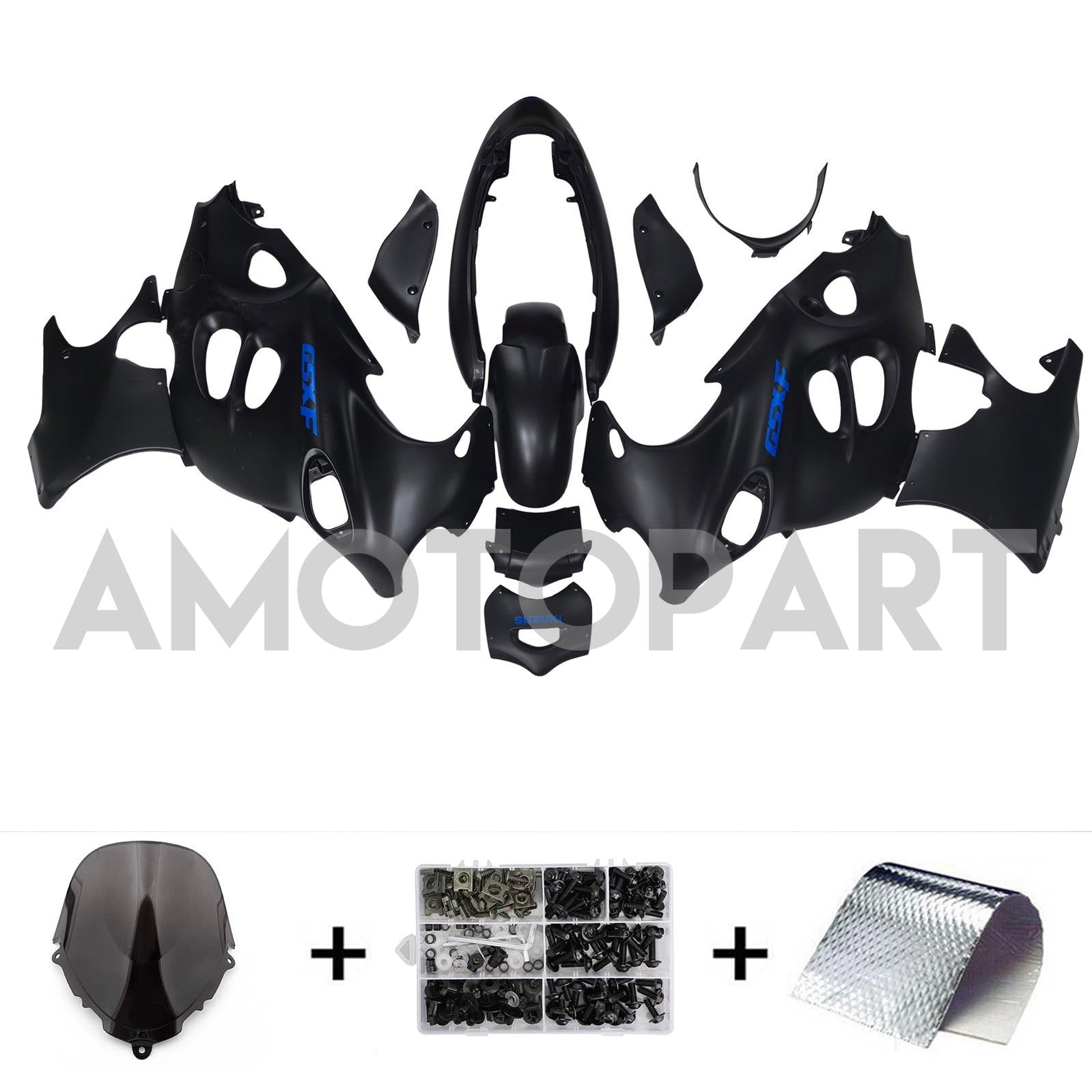 Amotopart 2003-2006 Suzuki Katana GSXF600 GSXF750 Black Fairing Kit