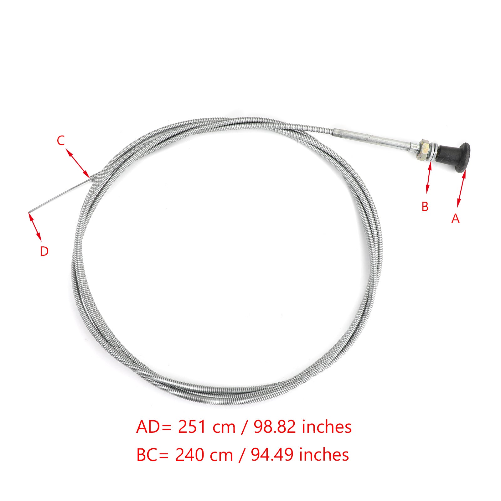 Universele Push Pull Choke-kabel 96" voor Oregon Conduit Go Kart gaskabel