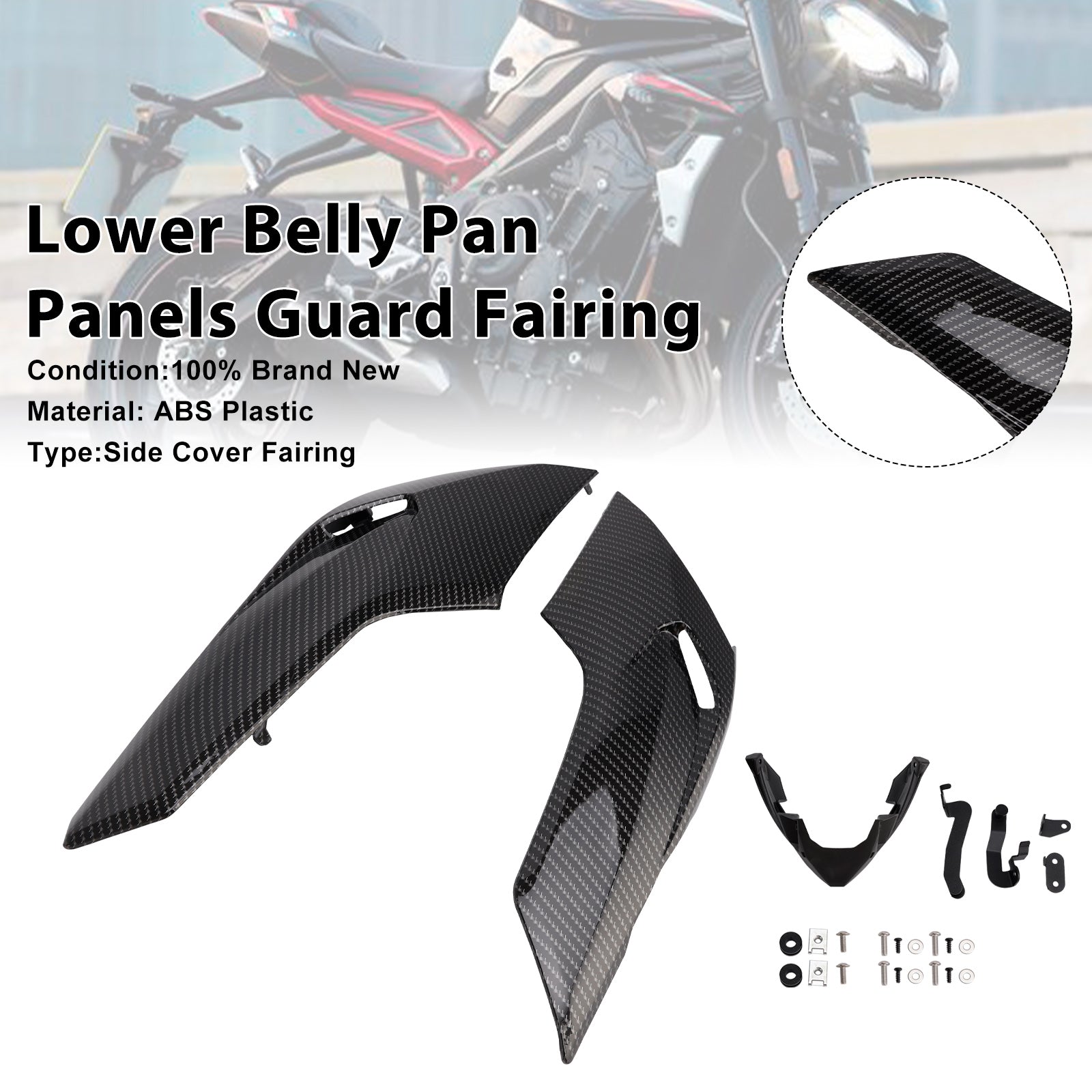 2020-2022 Street Triple 765 R/RS Lower Belly Pan Panels Guard Fairing
