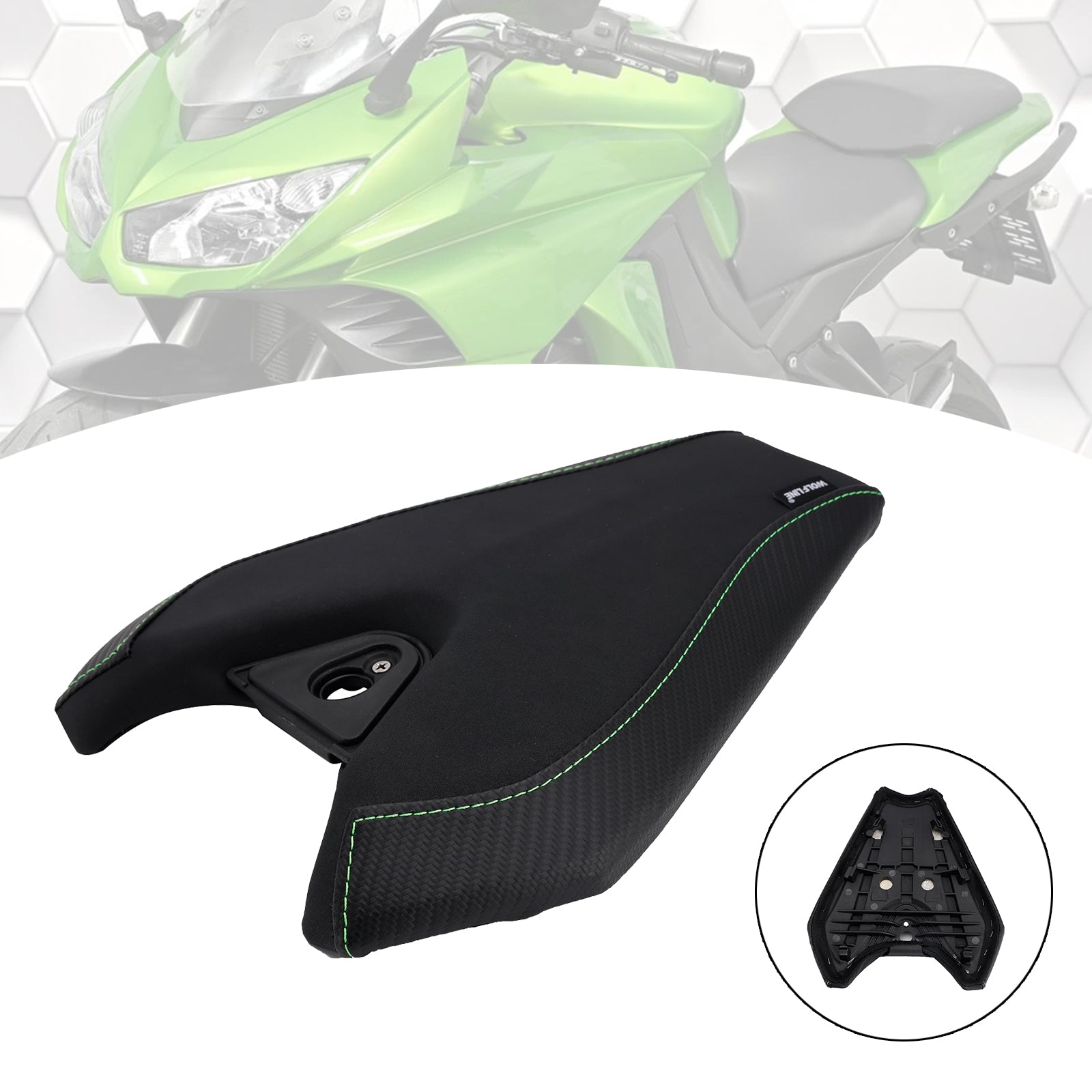 2014-2025 Kawasaki Z1000 24 Bagsædepassagersæde Pillion Pude flad