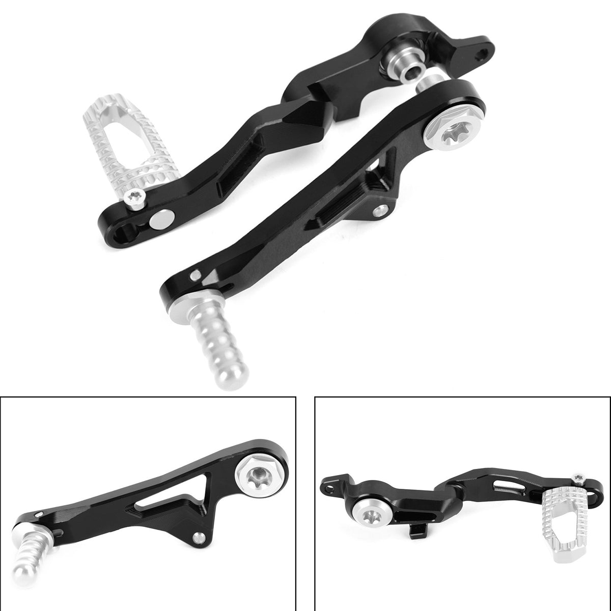 2019+ BMW R1250 GS GSA Levier de changement de vitesse réglable et pédale de frein Argent