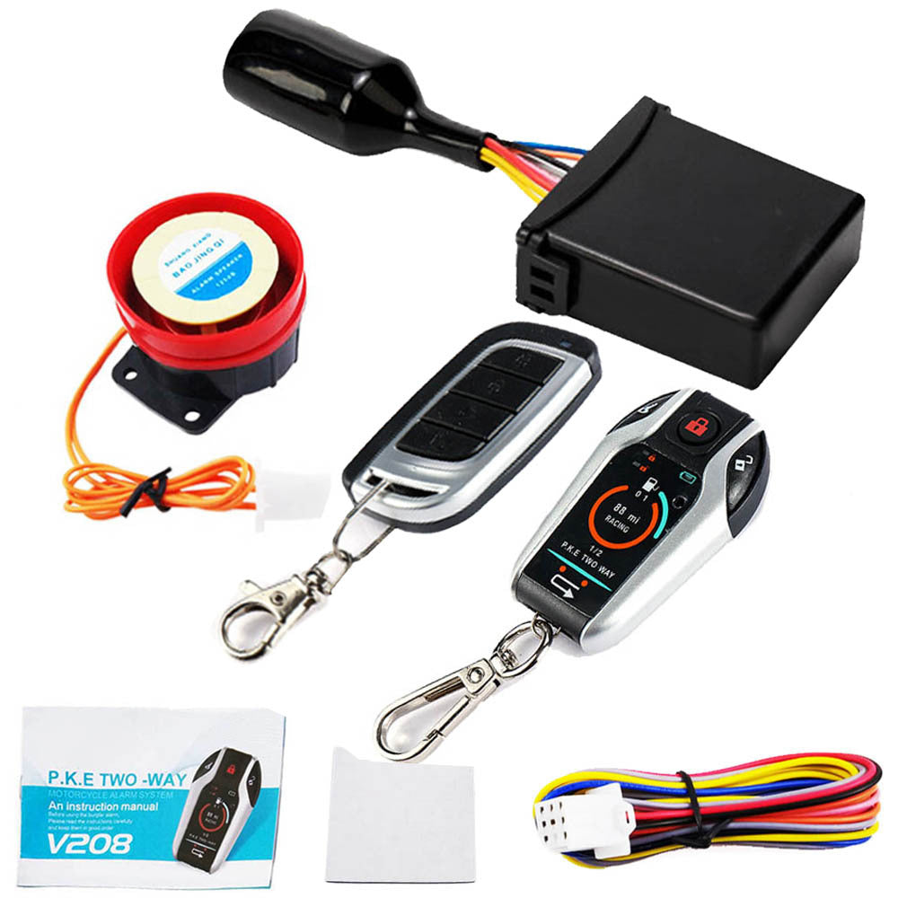 Remote Control Anti-Theft Alarm Security System Start For Motorcycle Scooter