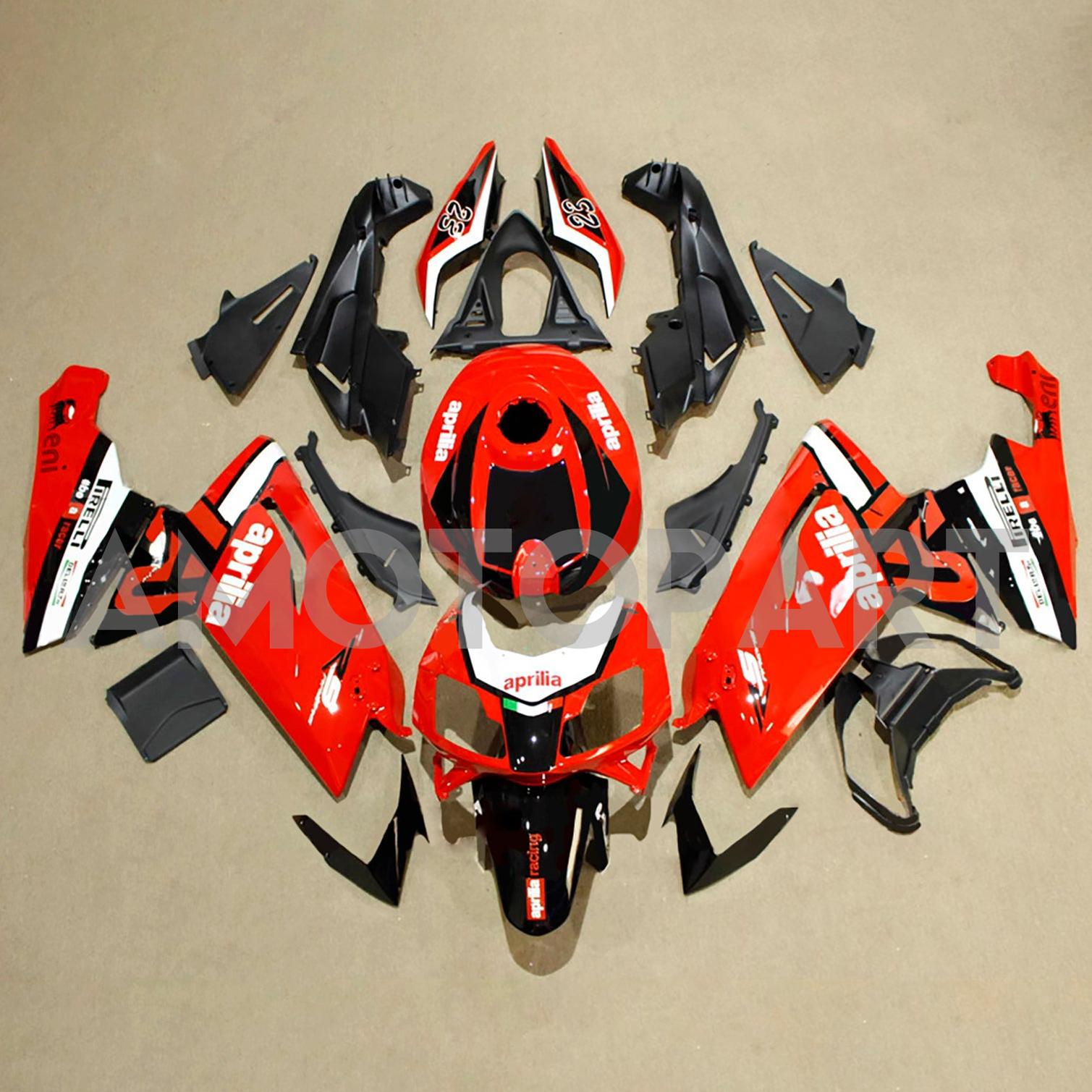 Amotopart 2006-2011 Aprilia RS125 Red White Black Fairing Kit