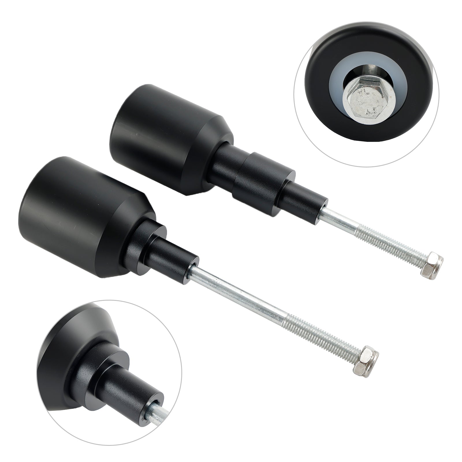 17-23 Kawasaki Z650 Ninja 650 Crash Bobbin Protector Slider Aluminium preto