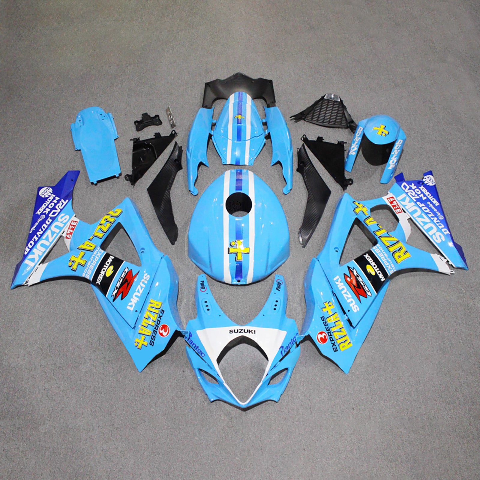 Amotopart 2007-2008 Suzuki GSXR1000 Blue Fairing Kit