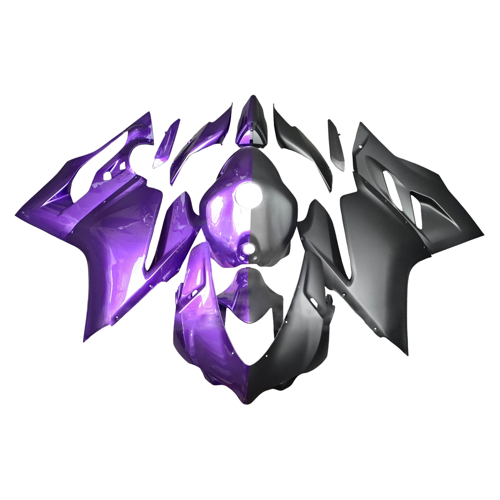 Amotopart 2015-2020 Ducati 959 Purple Black Fairing Kit