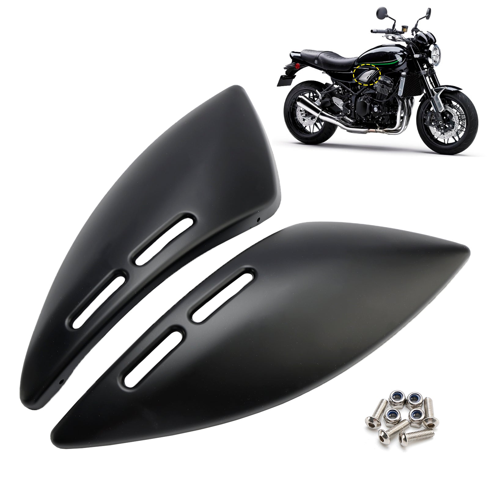 18-24 Kawasaki Z900RS Gas Tank Side Cover Panel Fairing Cowl