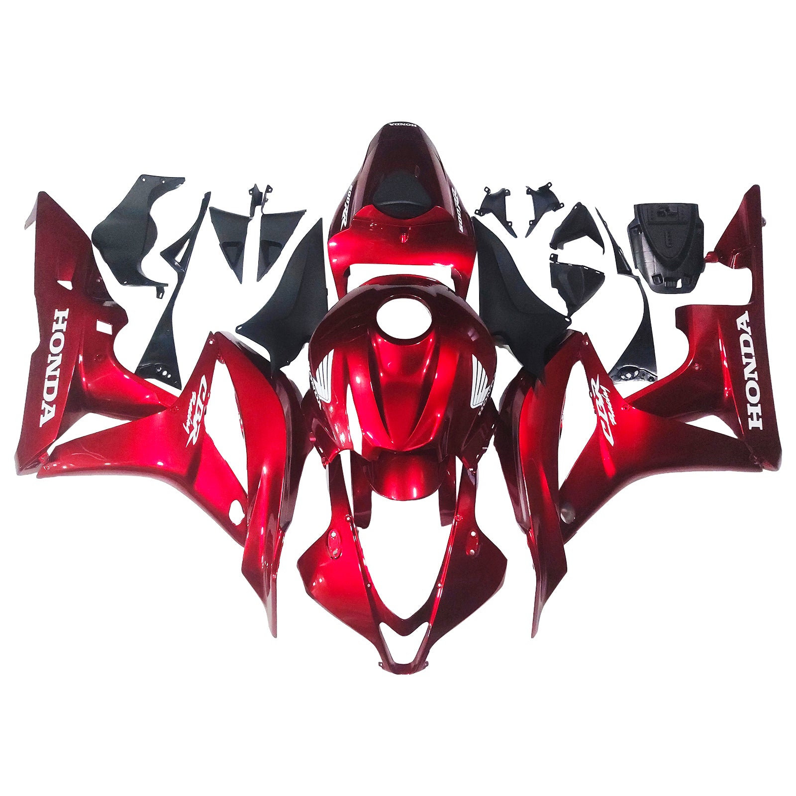 Amotopart 2007-2008 Honda CBR600RR Red White Fairing Kit