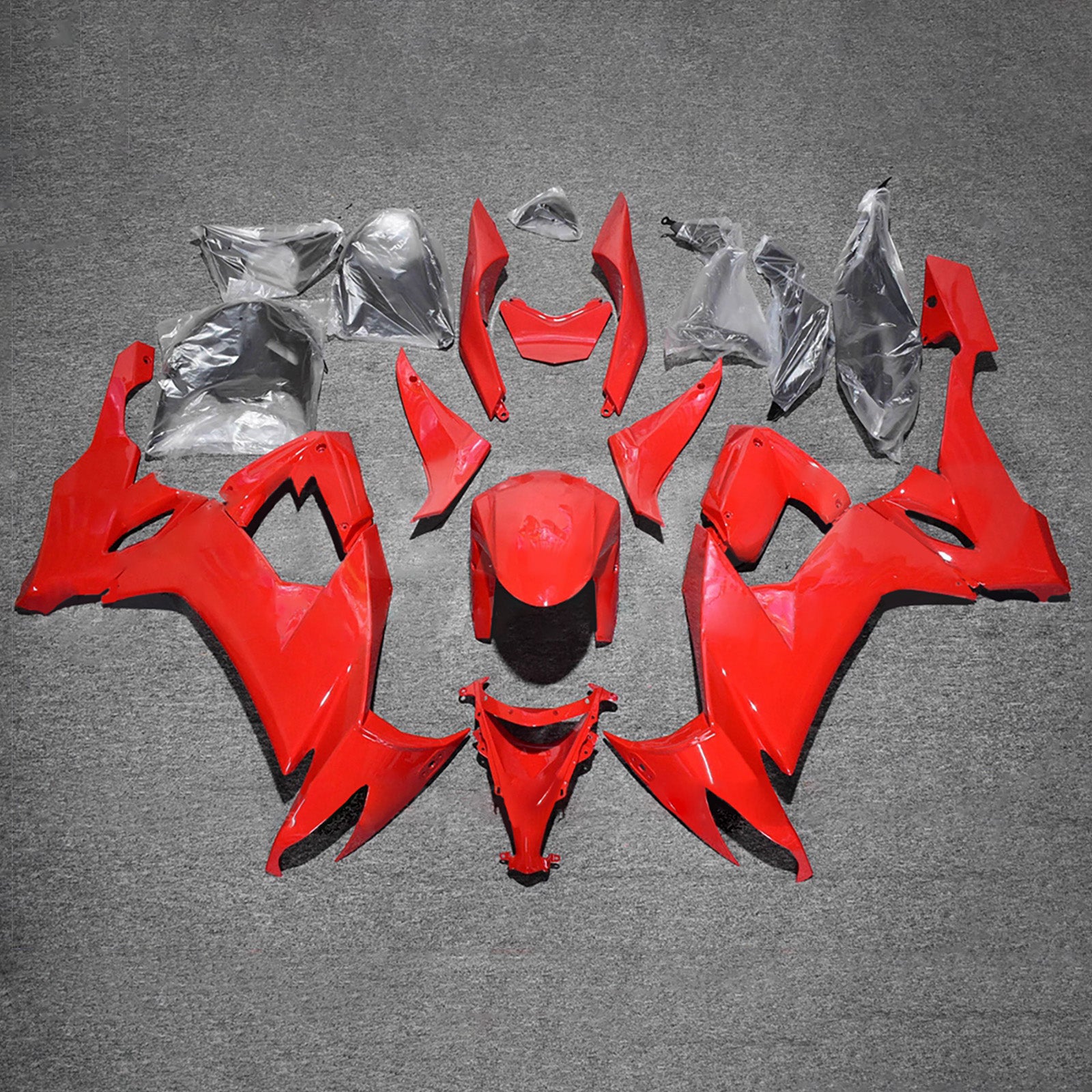 Amotopart 2008-2010 Kawasaki ZX10R Red Fairing Kit