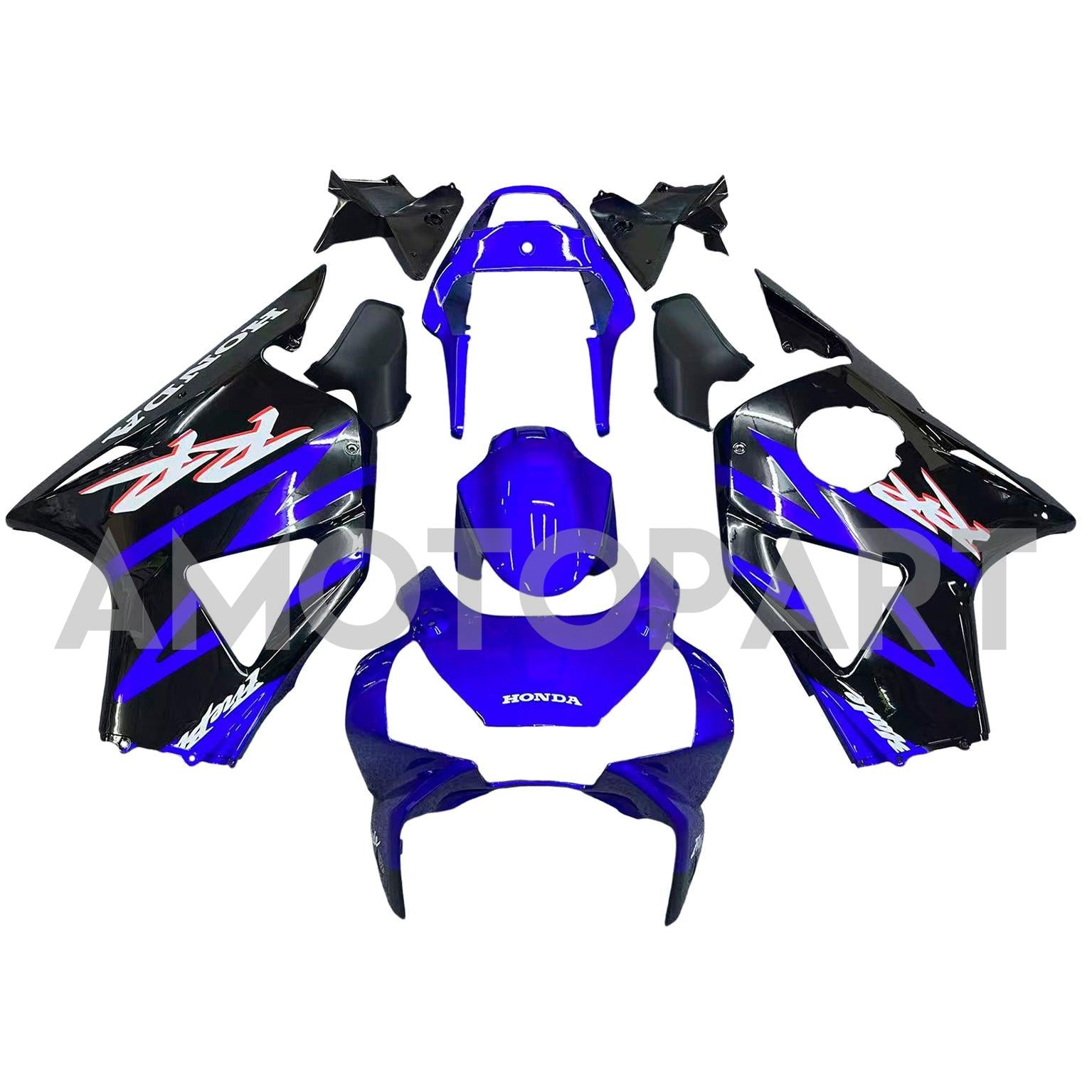 Amotopart 2002-2003 Honda CBR954 Glossy Blue Black Fairing Kit