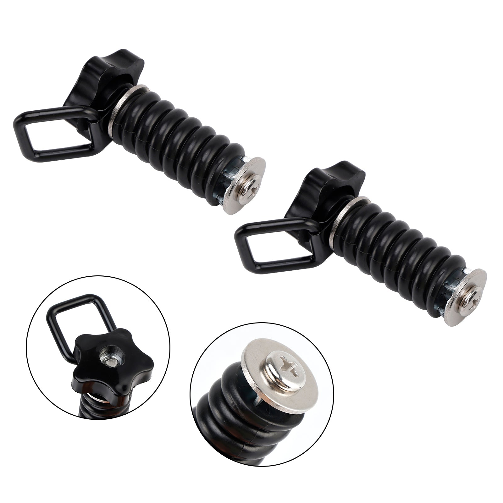 Polaris Rzr 570 800 900 1000 Pair Tie Down Anchor With D-Ring 1" Black