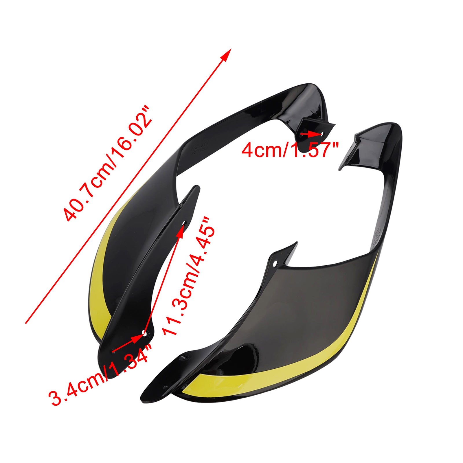 2021-2024 Yamaha YZF R1 R1M Voorzijde Winglets Vleugels Spoiler Kuip