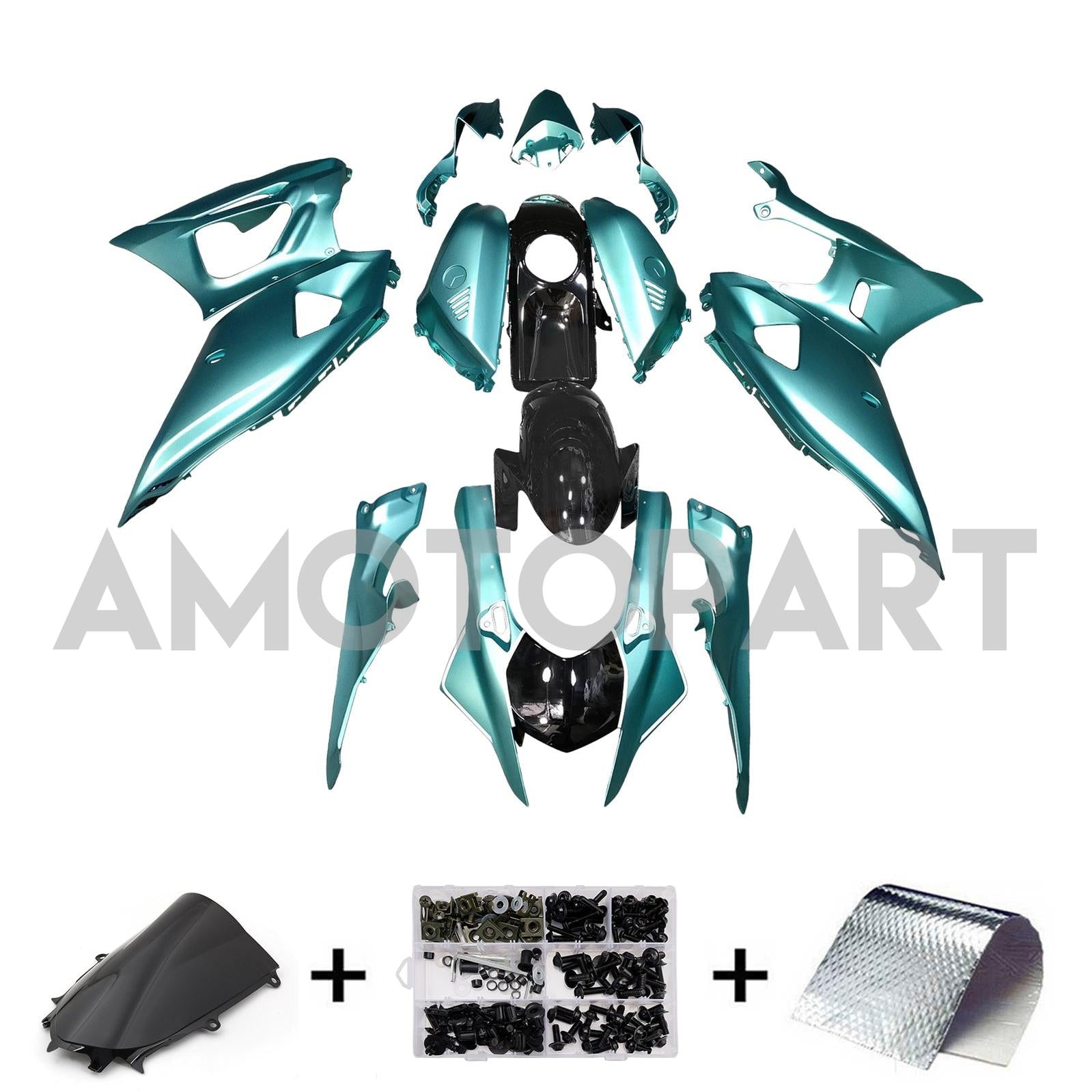 Amotopart 2021-2025 Yamaha YZF-R7 Turquoise Fairing Kit