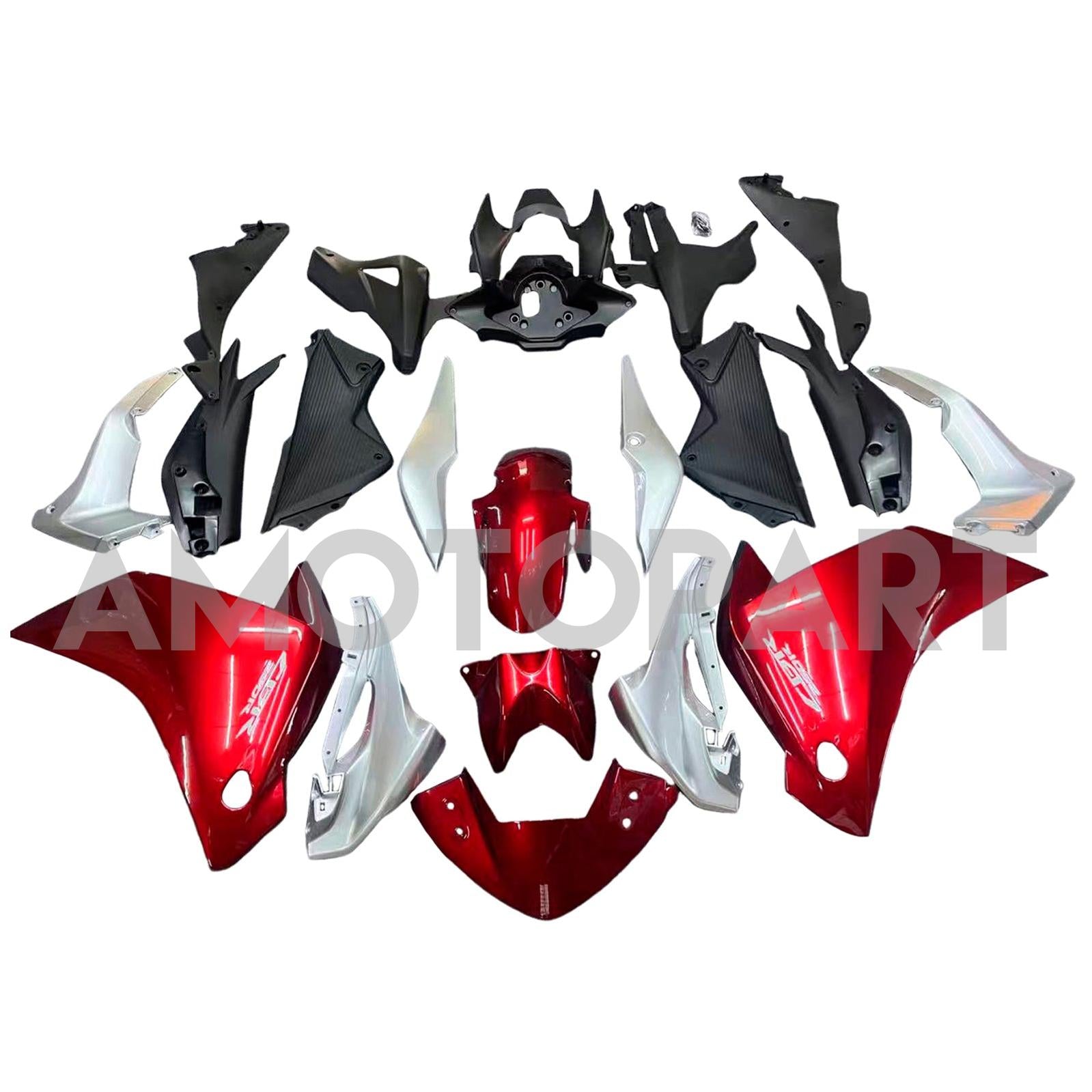 Amotopart 2011-2013 Honda CBR250R Red White Grey Fairing Kit