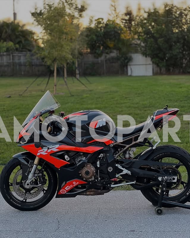 Amotopart BMW 2019-2022 S1000RR/M1000RR Orange Carbon Fiber Pattern Fairing Kit