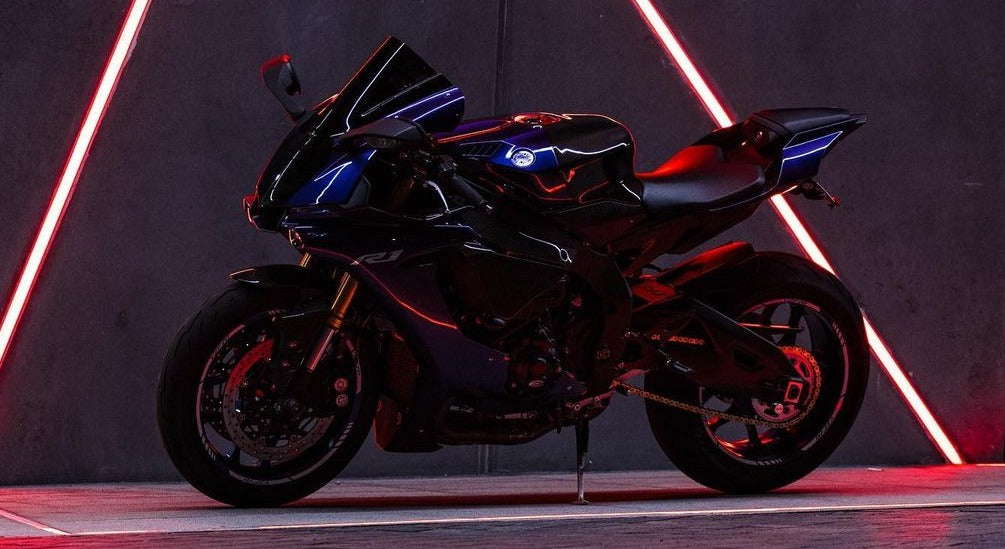 Amotopart 2015-2019 Yamaha YZF 1000 R1 Purple Abzugskit