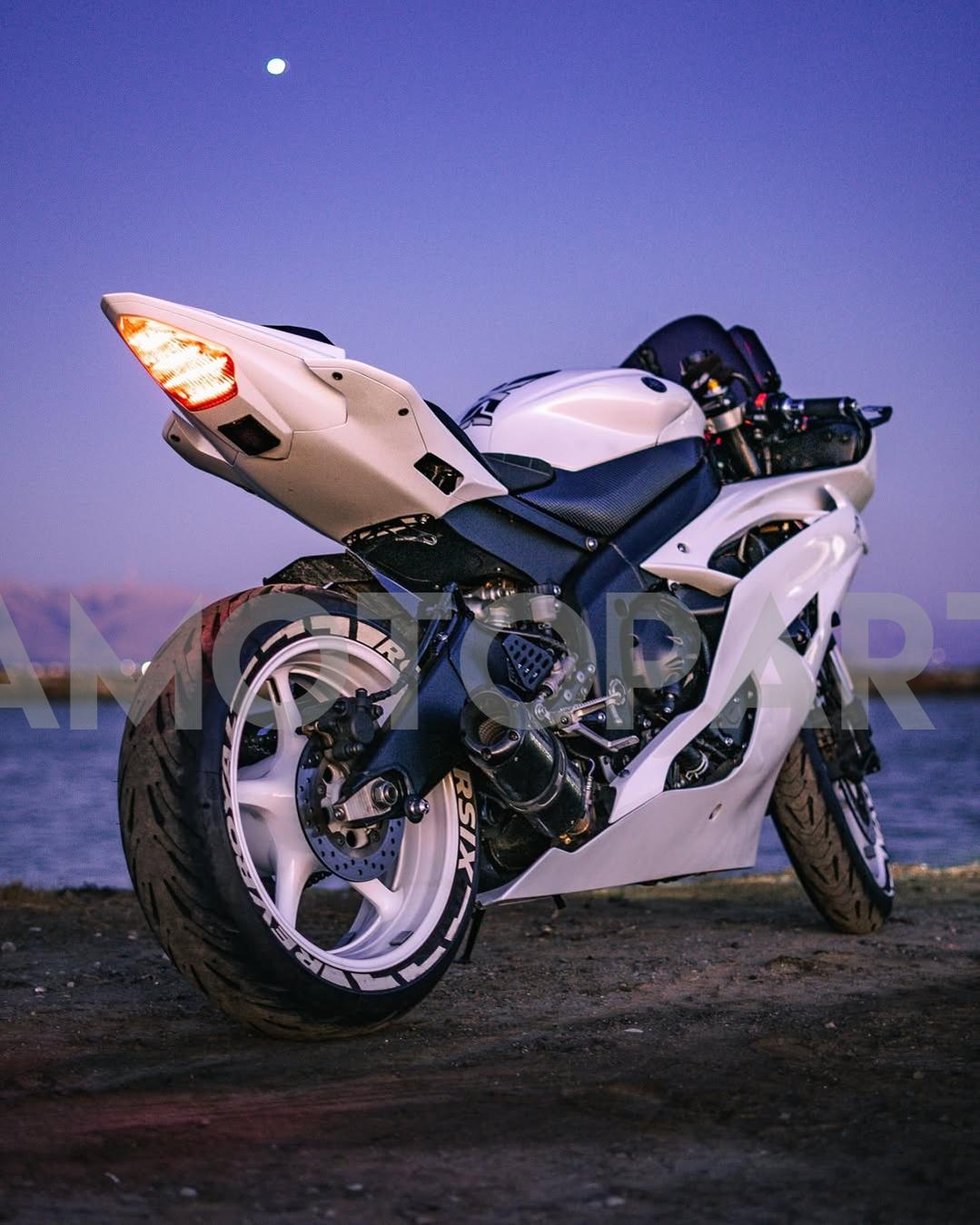 Amotopart 2008-2016 Yamaha YZF 600 R6 Pearl White Fairing Kit