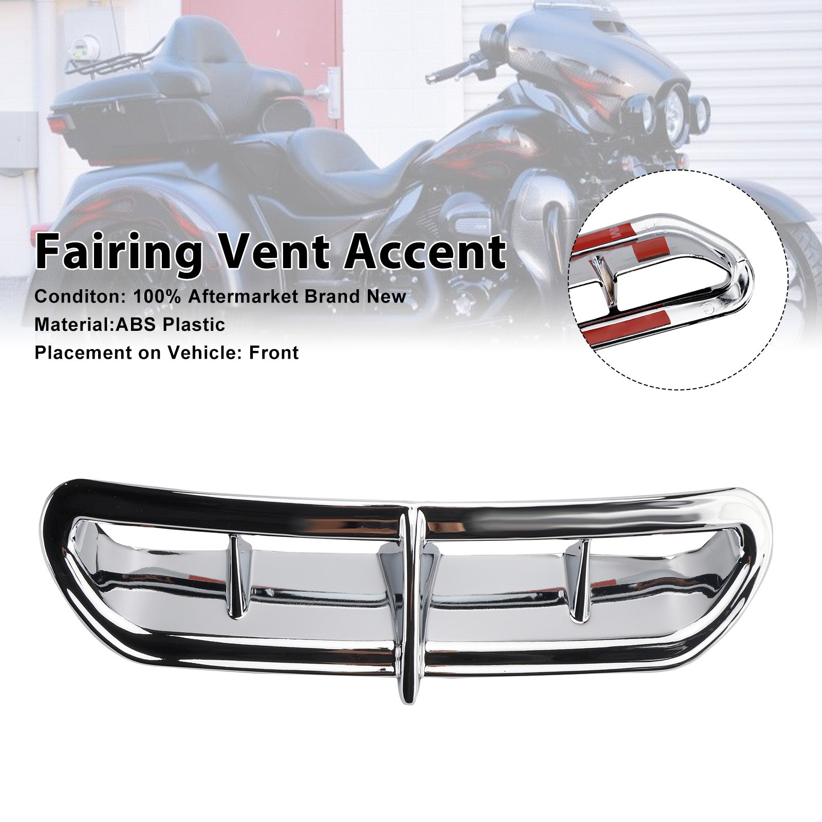 2014-2022 Touring Electra Street Trike Glide Ultra Fairing Vent Accent