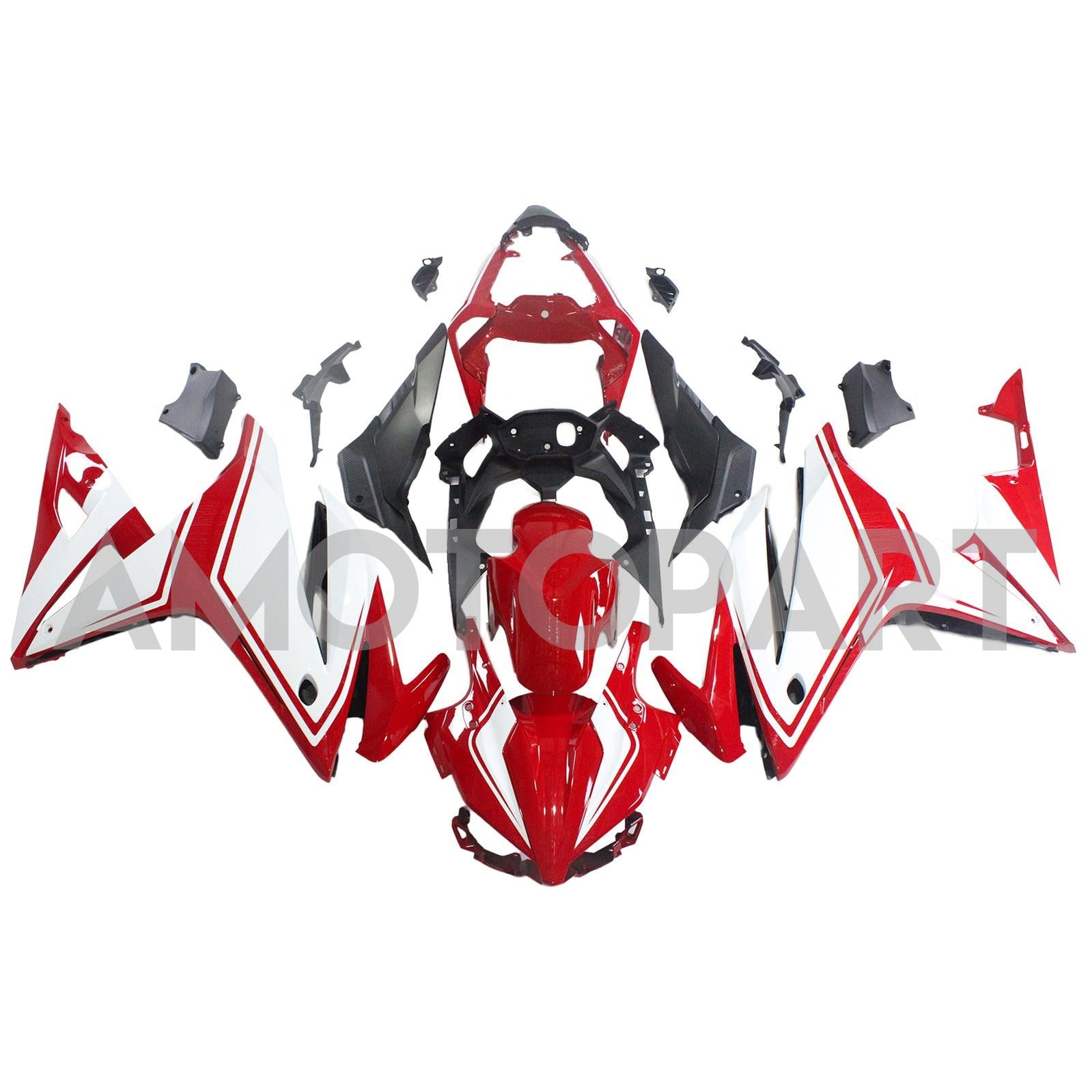 Amotopart 2016-2018 CBR500R ホンダ レッド&ホワイト フェアリングキット
