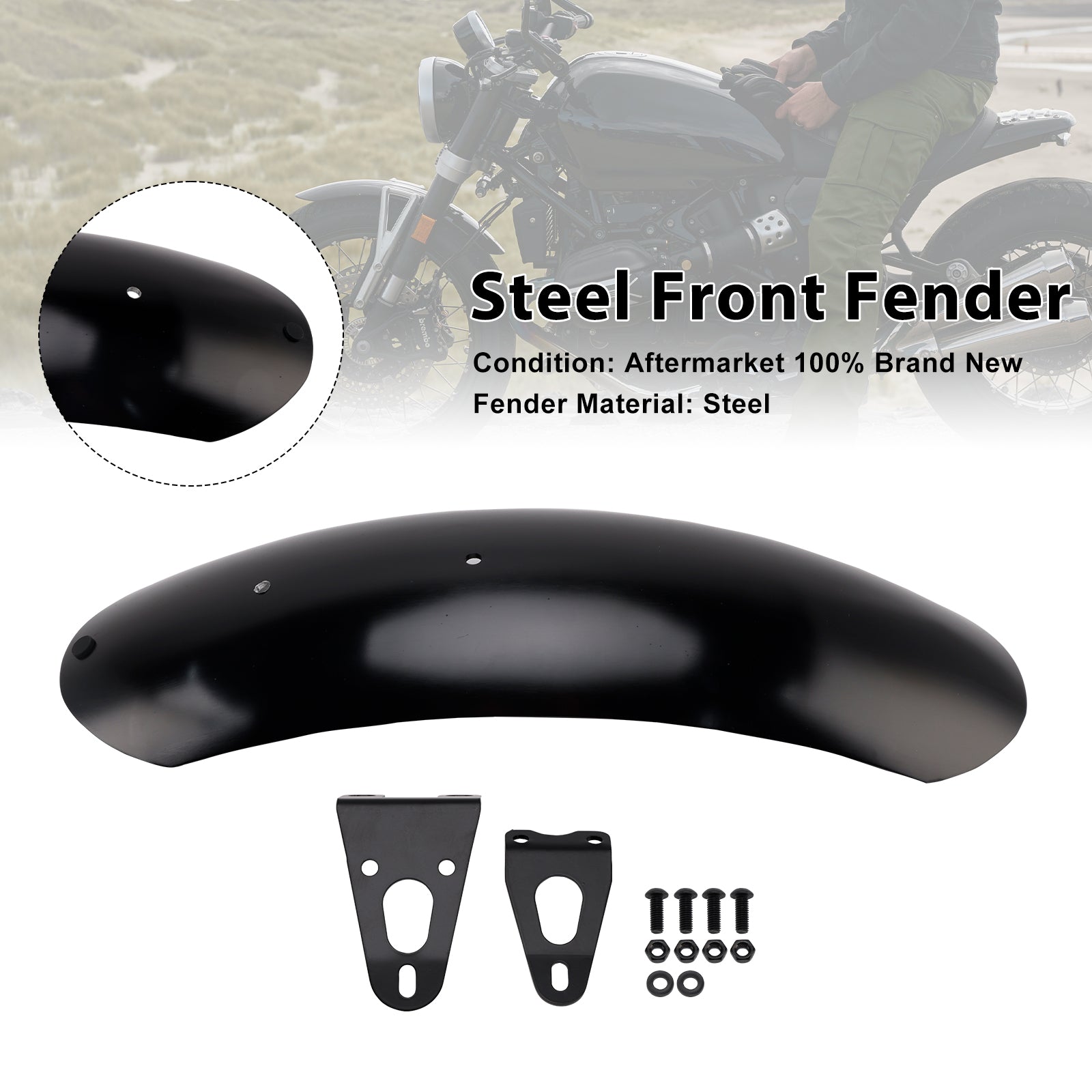 BMW R12 nineT R nineT Scrambler Pure Option Steel Front Fender
