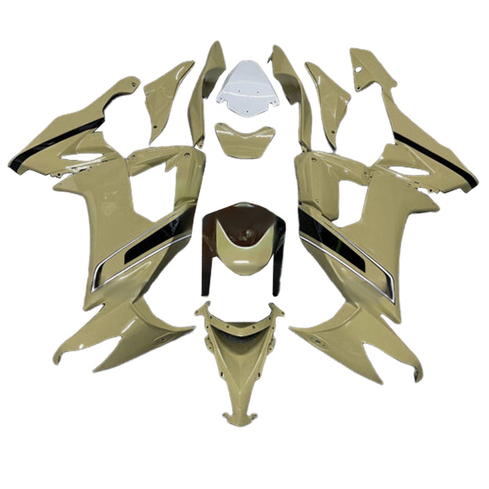 Amotopart 2008-2010 Kawasaki ZX10R Light Brown Fairing Kit
