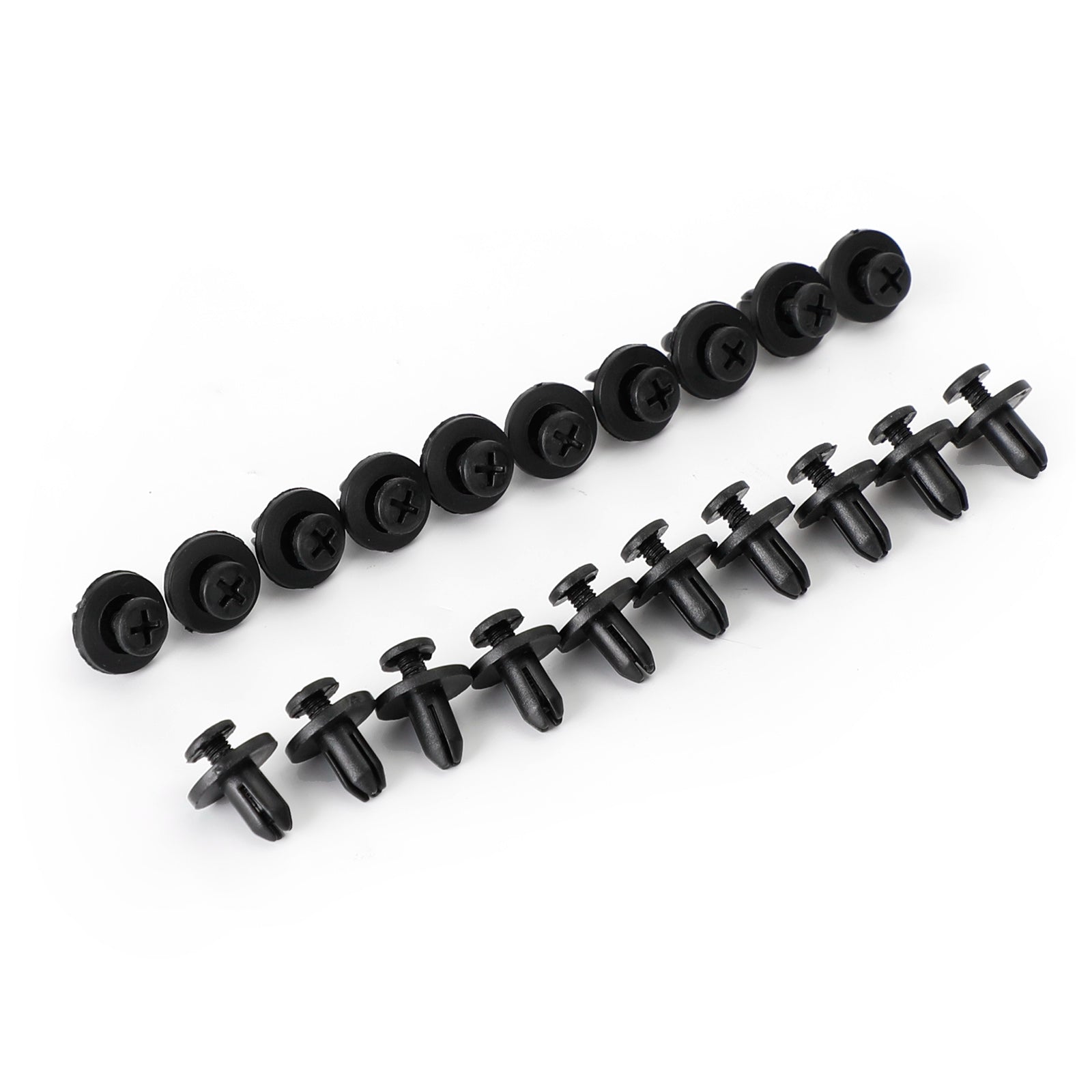 20 PACK 6MM FAIRING PANEL TRIM CLIPS SCREW IN RIVETS CLIP MOTORCYCLE UNIVERSAL