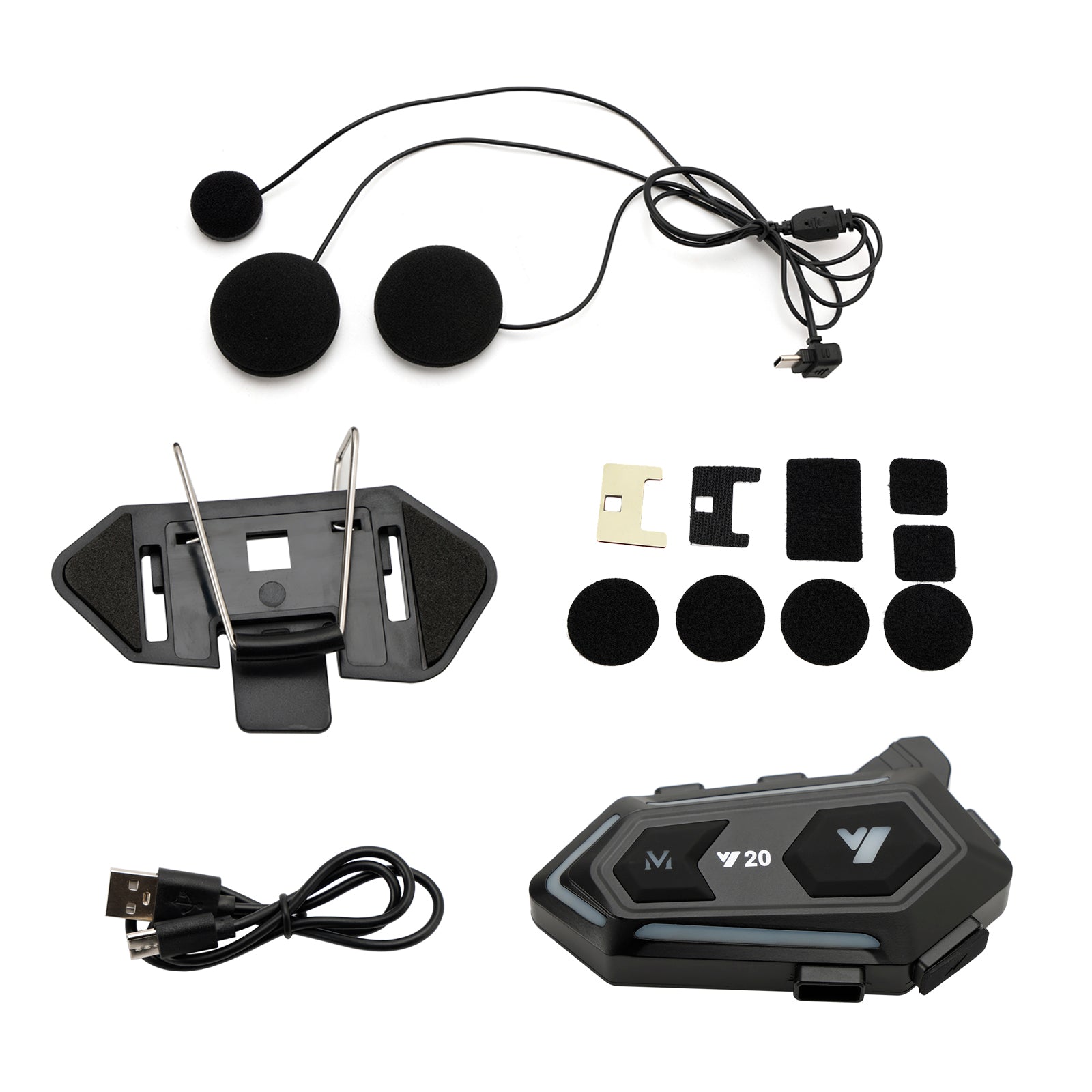 Auricolare Bluetooth per casco per lettore wireless universale Y20 per moto