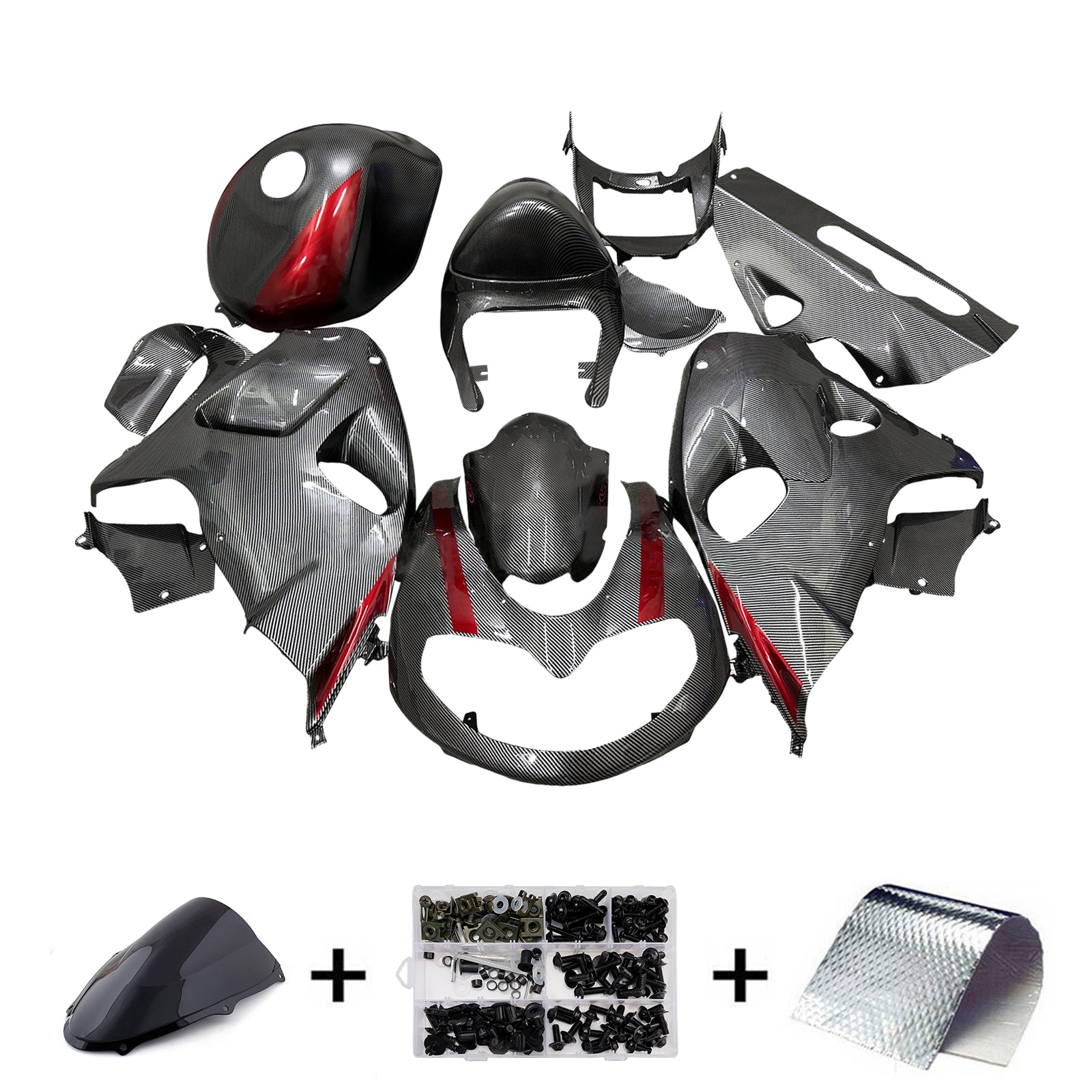 Amotopart 1998-2003 Suzuki TL1000R Carbon Fiber Pattern Fairing Kit