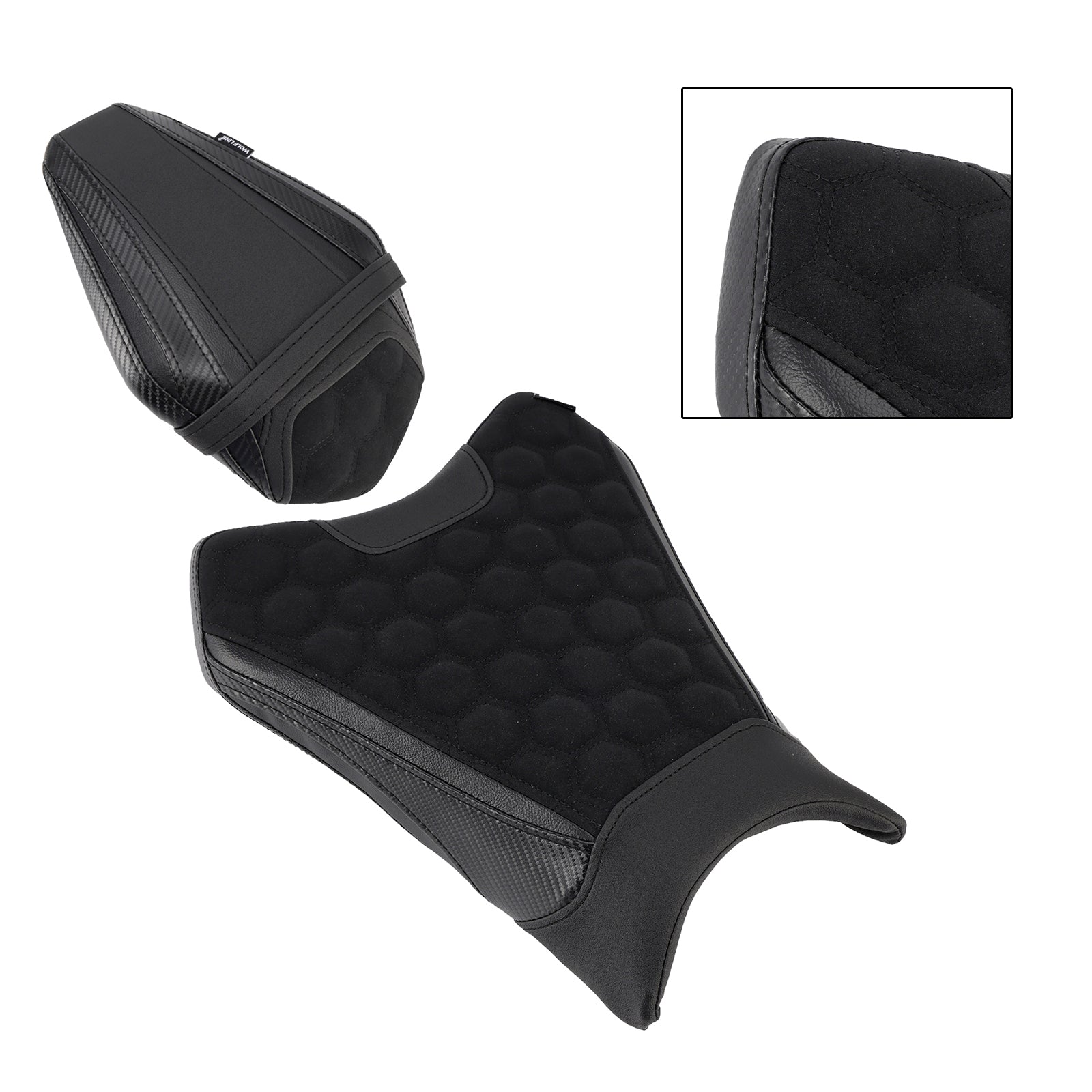 19-25 Kawasaki Zx-6R Zx 6R Lower Front W/ Rear Seat Driver Pillion Black1