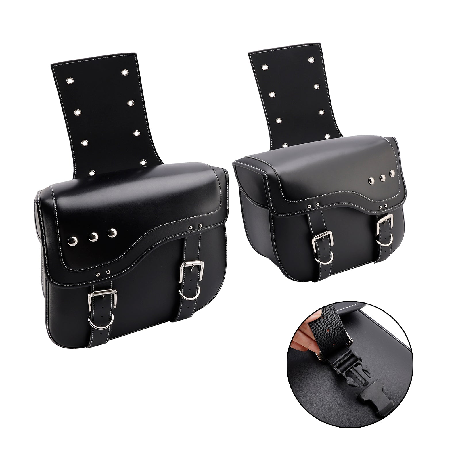 Side Tailbag Satteltaschenfarbe passendes Gepäck schwarz 28L für Roller Motorrad