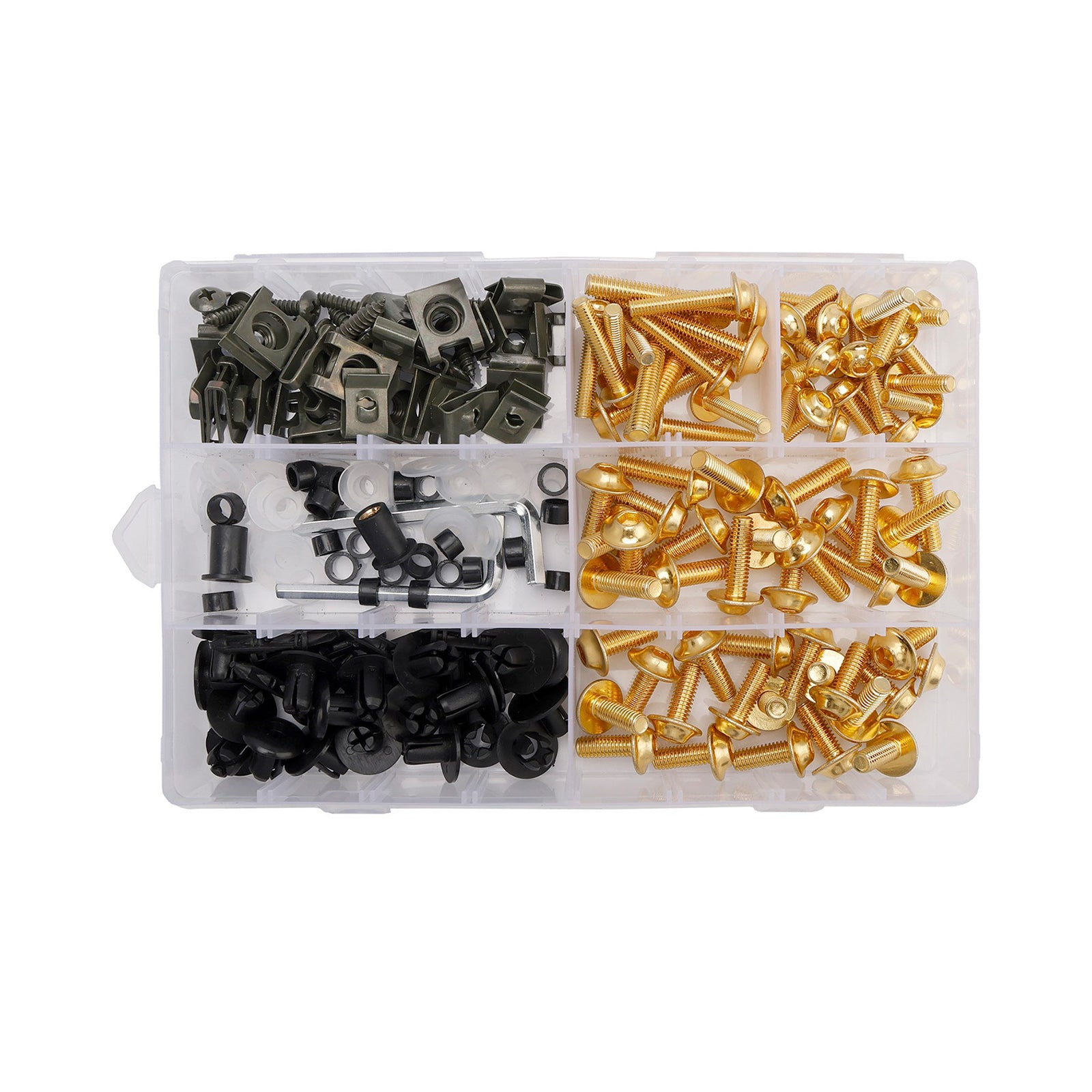 Amotopart 2017-2023 Yamaha YZF-R6 Carbon Fiber Pattern Gold Fairing Kit