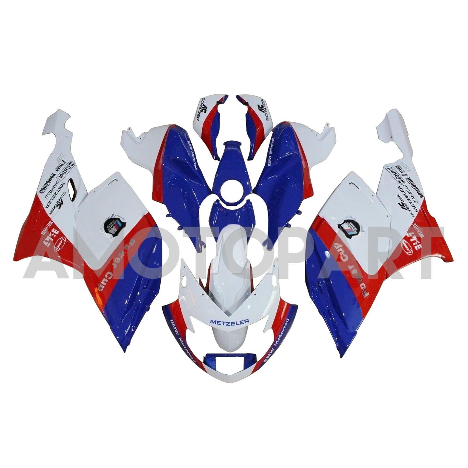 Amotopart 2005-2010 BMW K1200S Blue&Red Fairing Kit