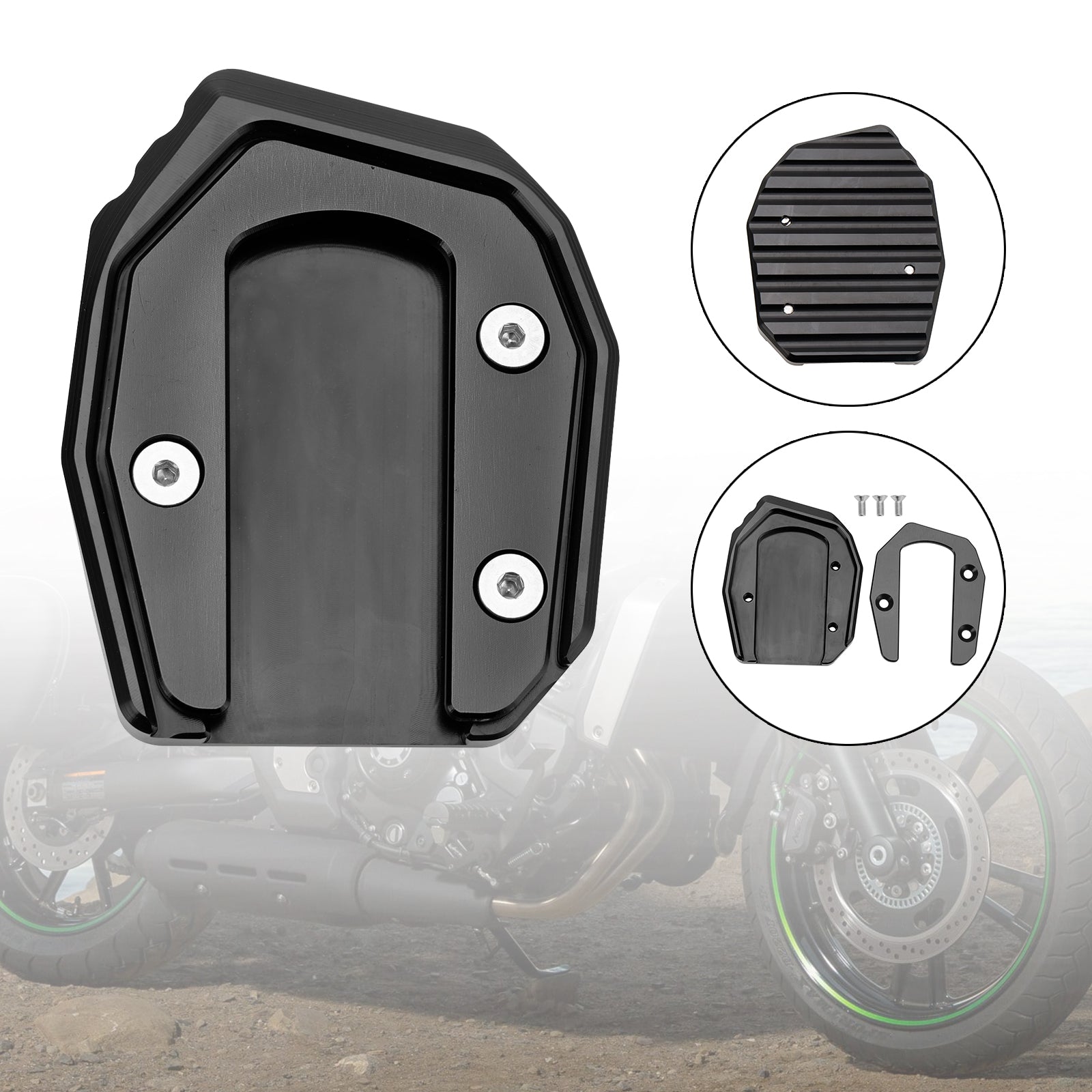 Almohadilla de placa ampliada con soporte para Kawasaki Vulcan S 650 VN650 2015-2021