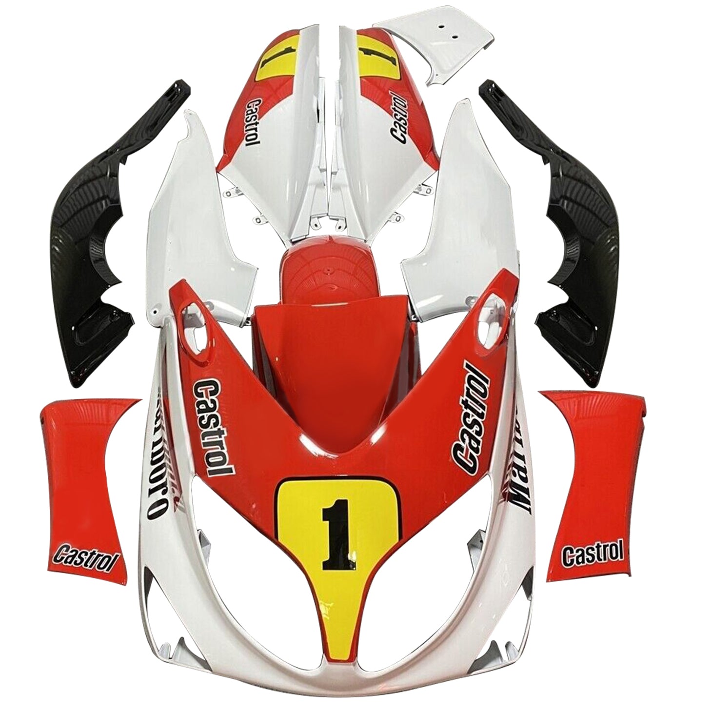 Amotopart 2001-2007 Yamaha T-Max White Orange Yellow Fairing Zestaw