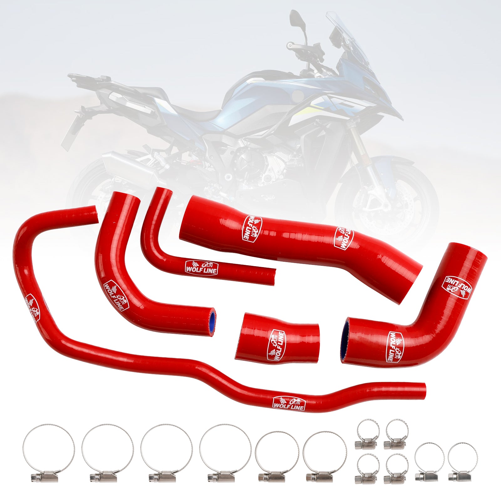 2021-2024 BMW S1000XR Silikone Radiator Kølevæskeslange Kit