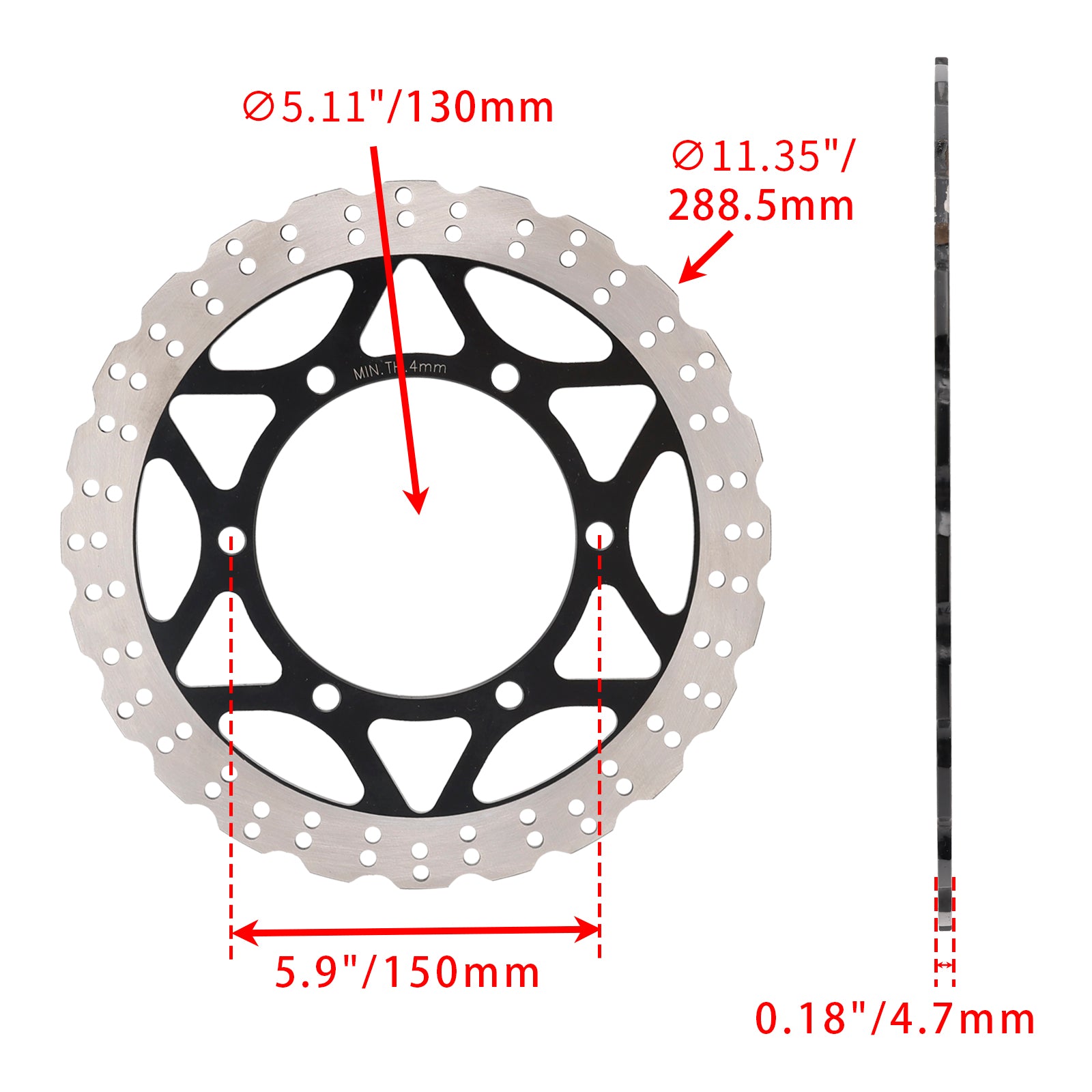 08-12 Kawasaki Ninja 250R EX250J Front Brake Disc Rotor