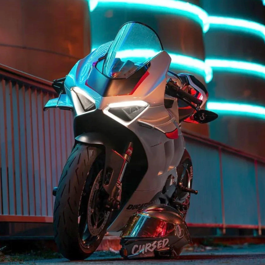 Amotopart Ducati 20-21 Panigale V4 V4S Silver White Fairing Kit