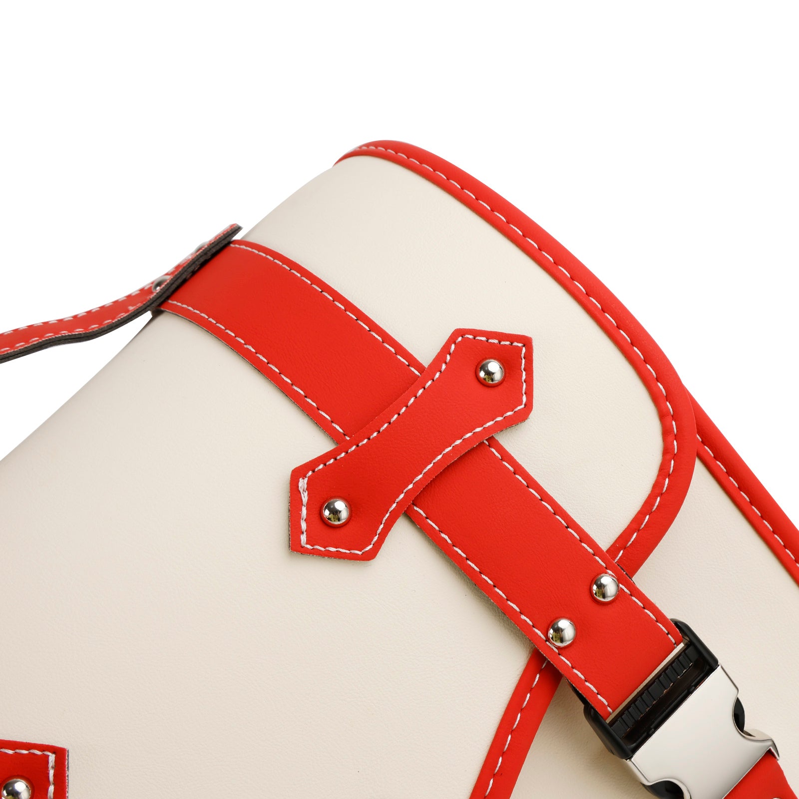 Motorbike Set Of Quick Release Saddlebag W/ Bracket Luggage Storage White